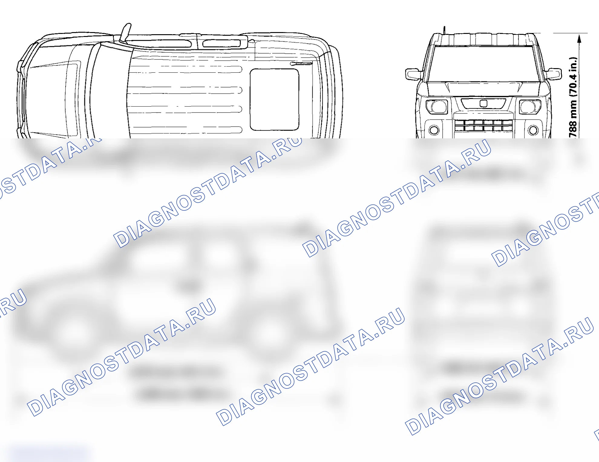 Рис. 2: Характеристики кузова. Honda Element I