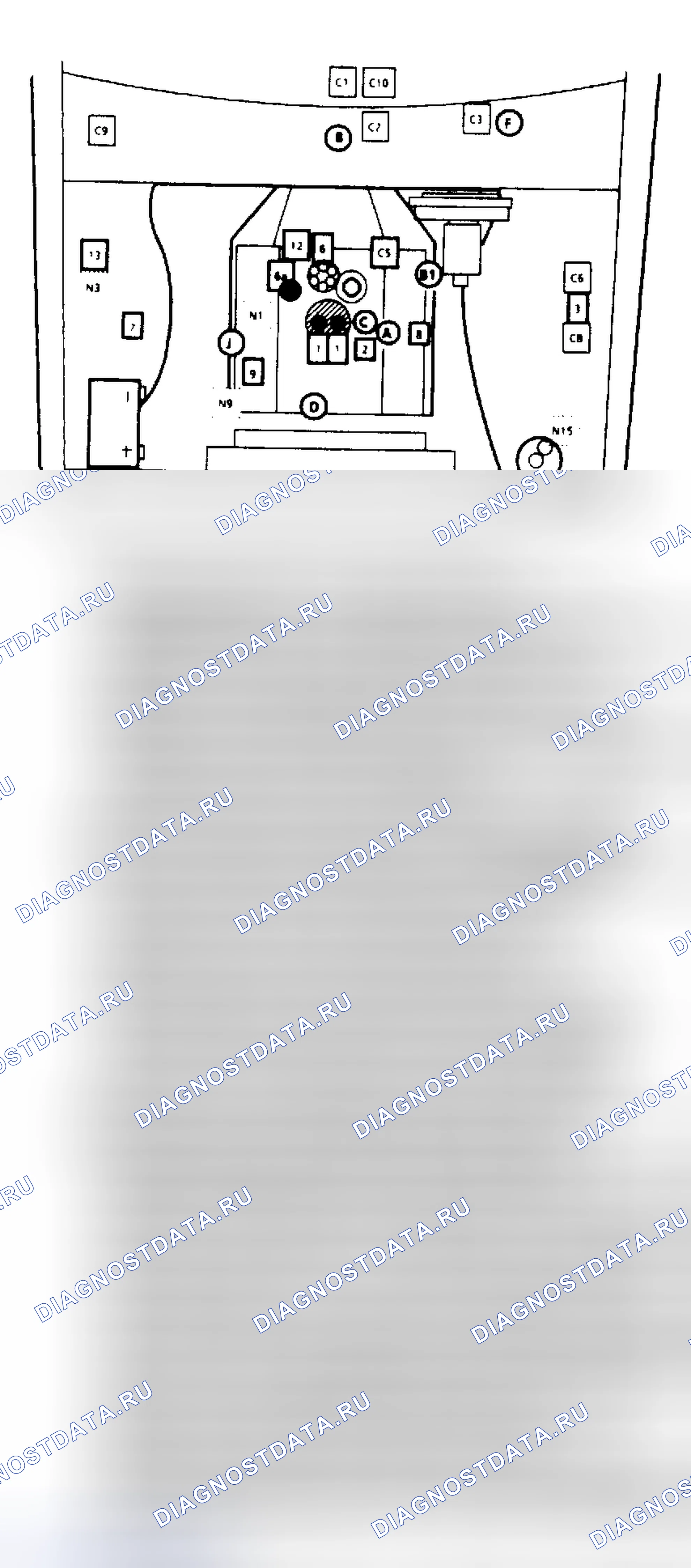 Рис. 162: Электронный модуль управления искрой. Isuzu Amigo I