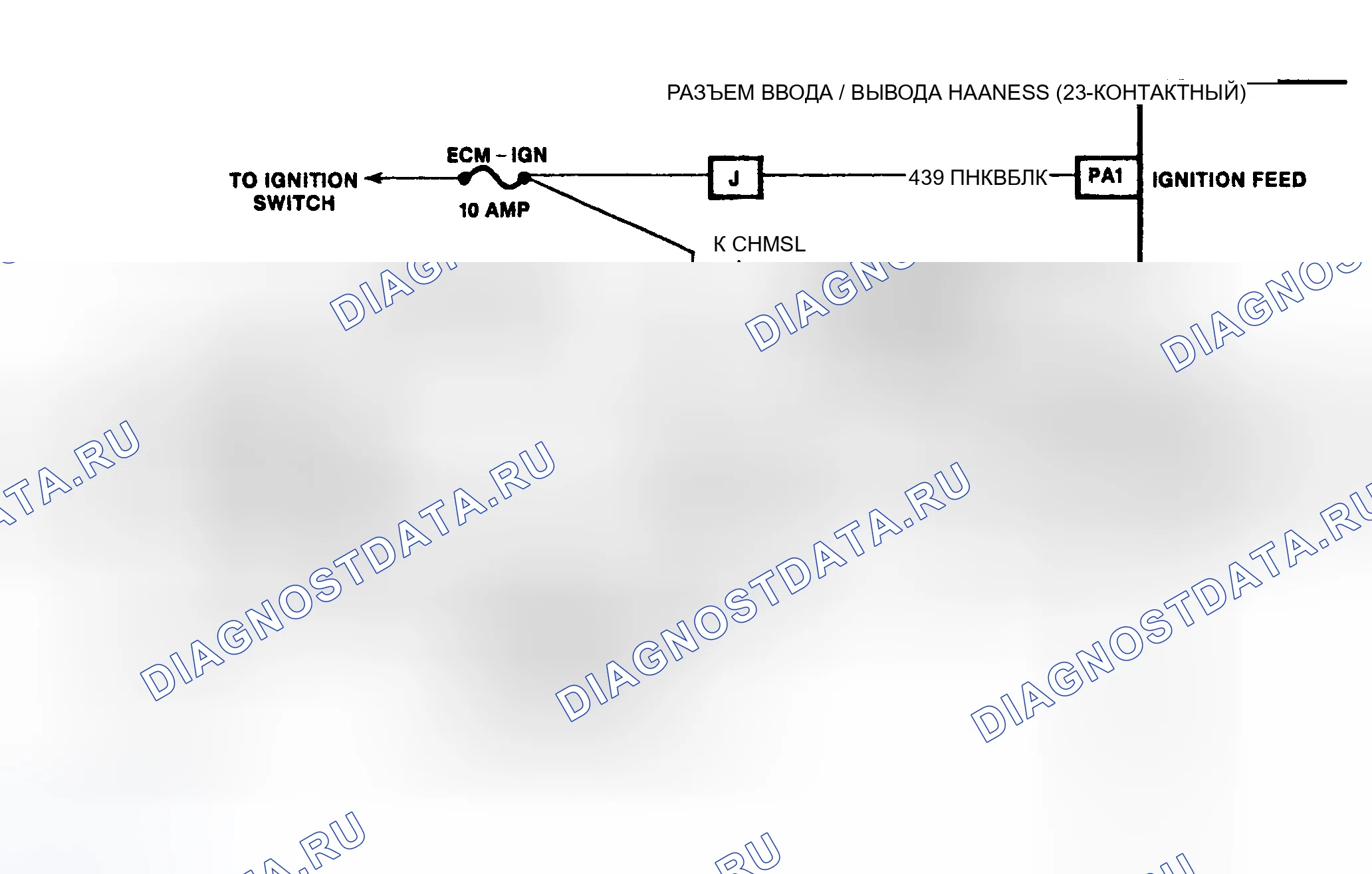 Рис. 199: Схема расшифровка кода ошибки 41 (серии " C " и " K ") Неисправность цепи тормозного переключателя. GMC Cab & Chassis C2500 