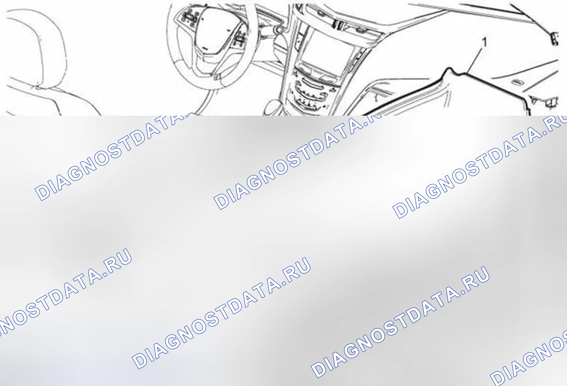 Рис. 2: Замена ковра передней панели пола - правая сторона. Cadillac ELR I