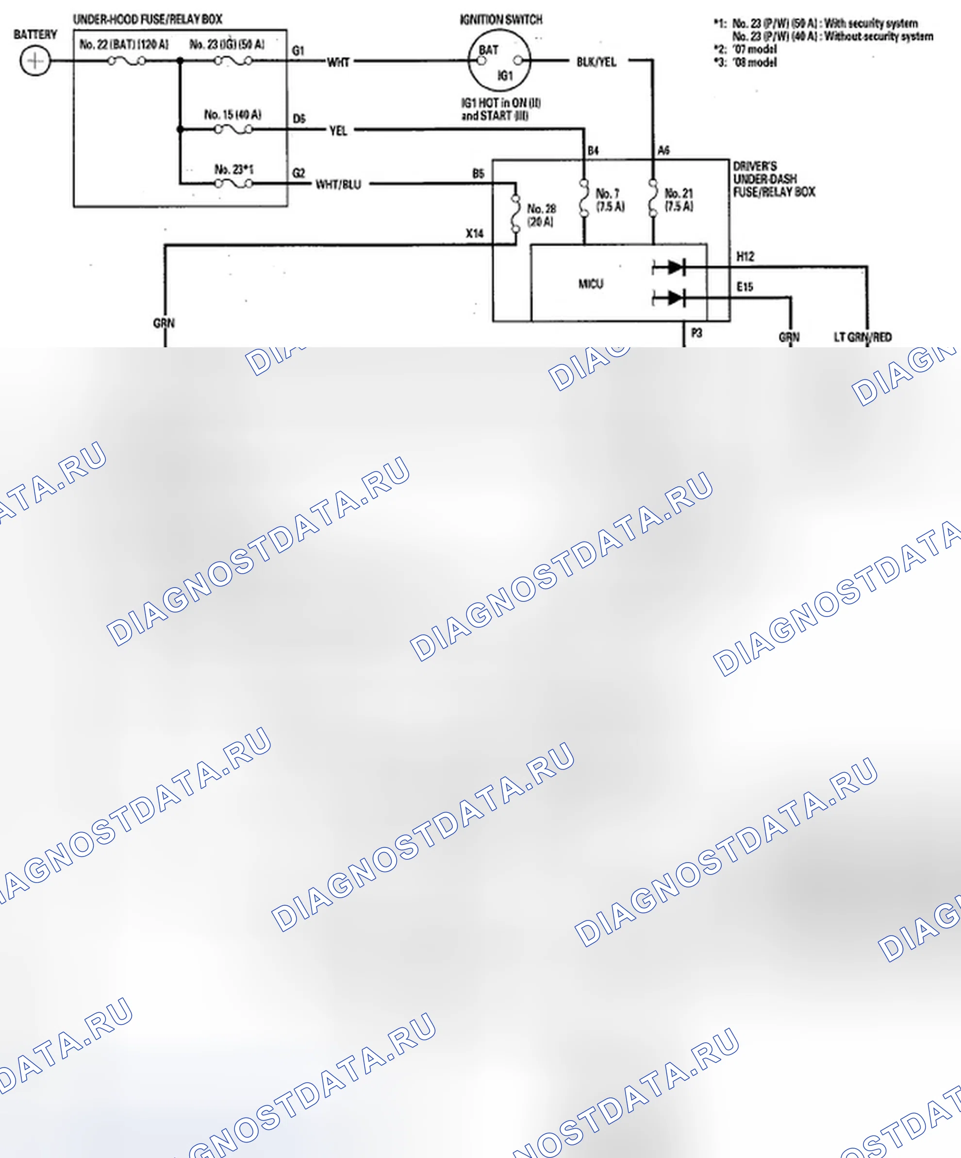 Рис. 34: Принципиальная схема. Honda Odyssey IV