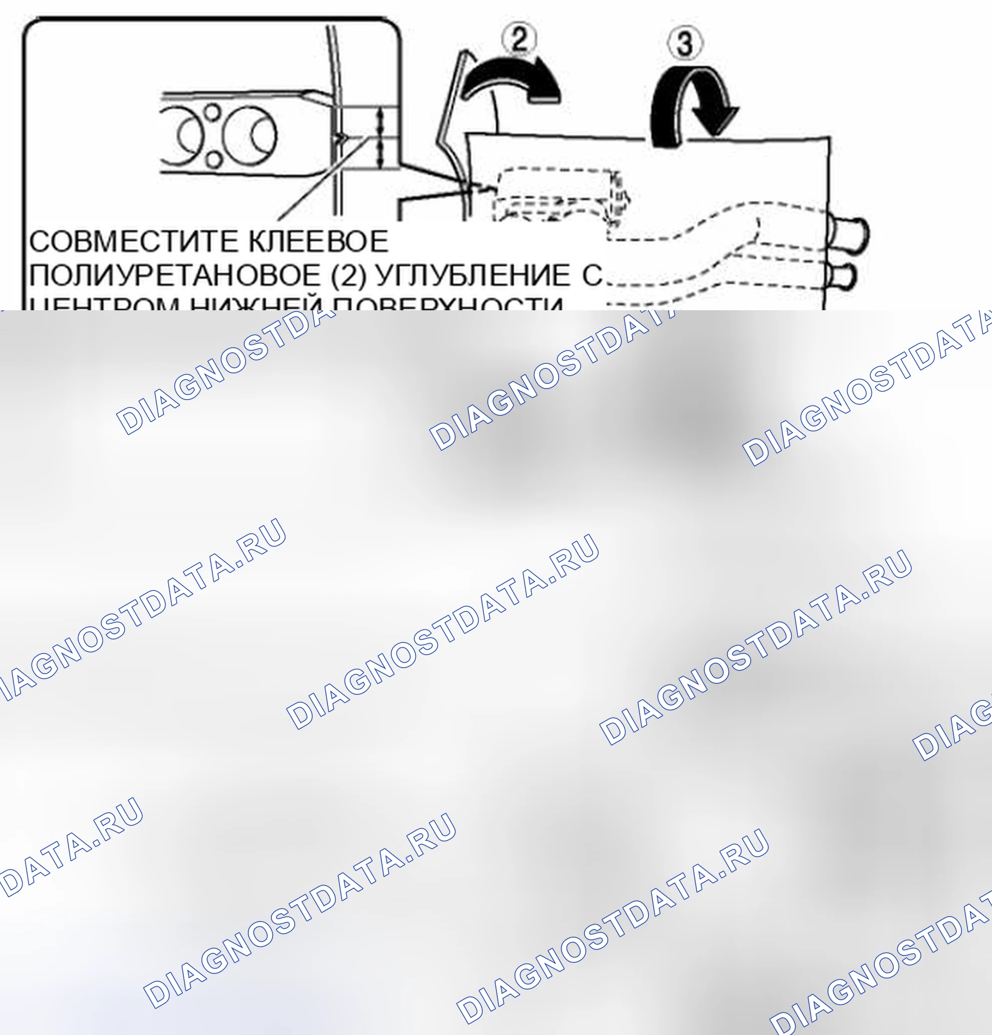 Рис. 55: Клейкий полиуретан (3) Примечание по сборке. Honda Civic IX рестайлинг