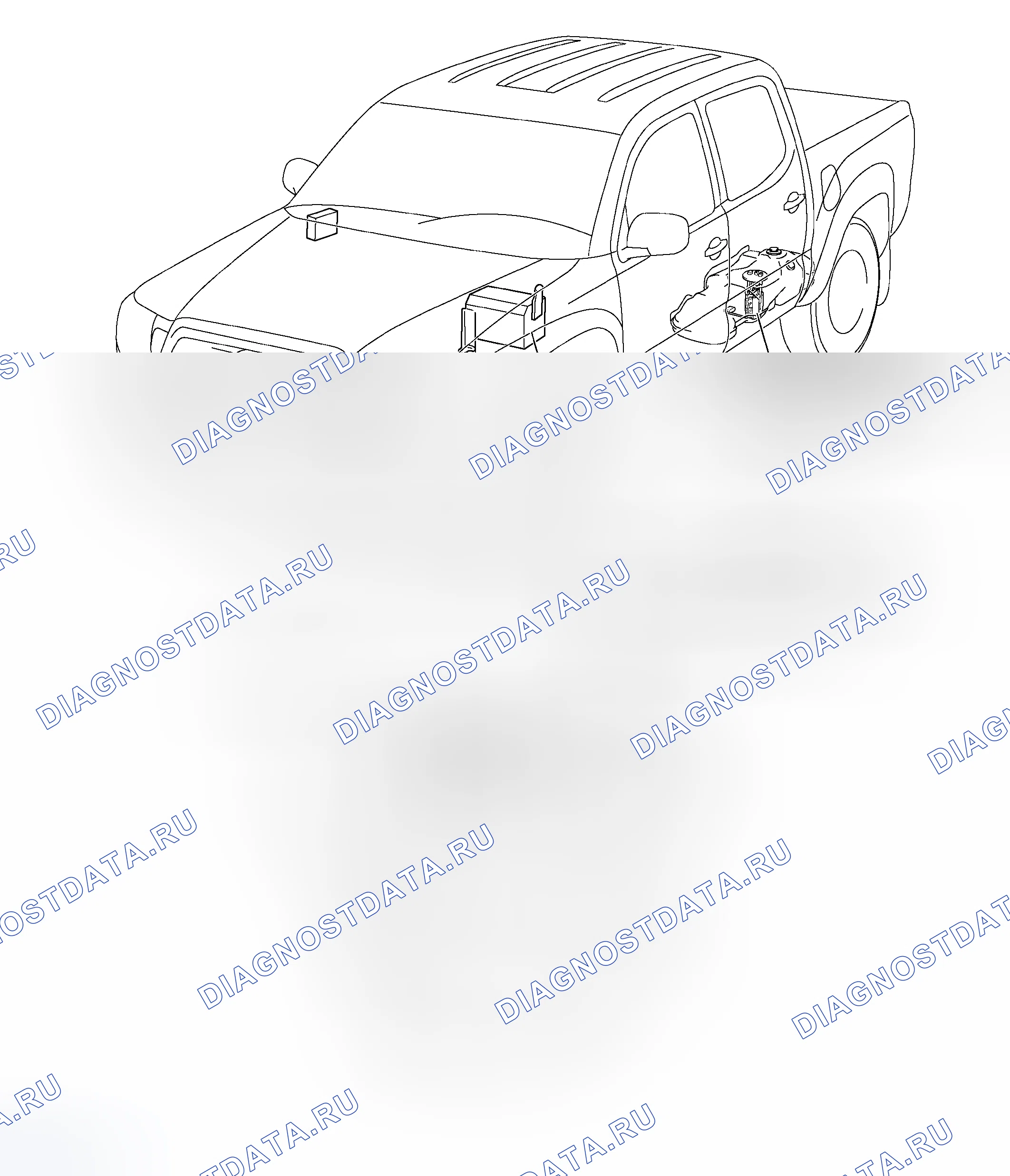 Рис. 11: РАСПОЛОЖЕНИЕ ДЕТАЛЕЙ. Toyota Tacoma II