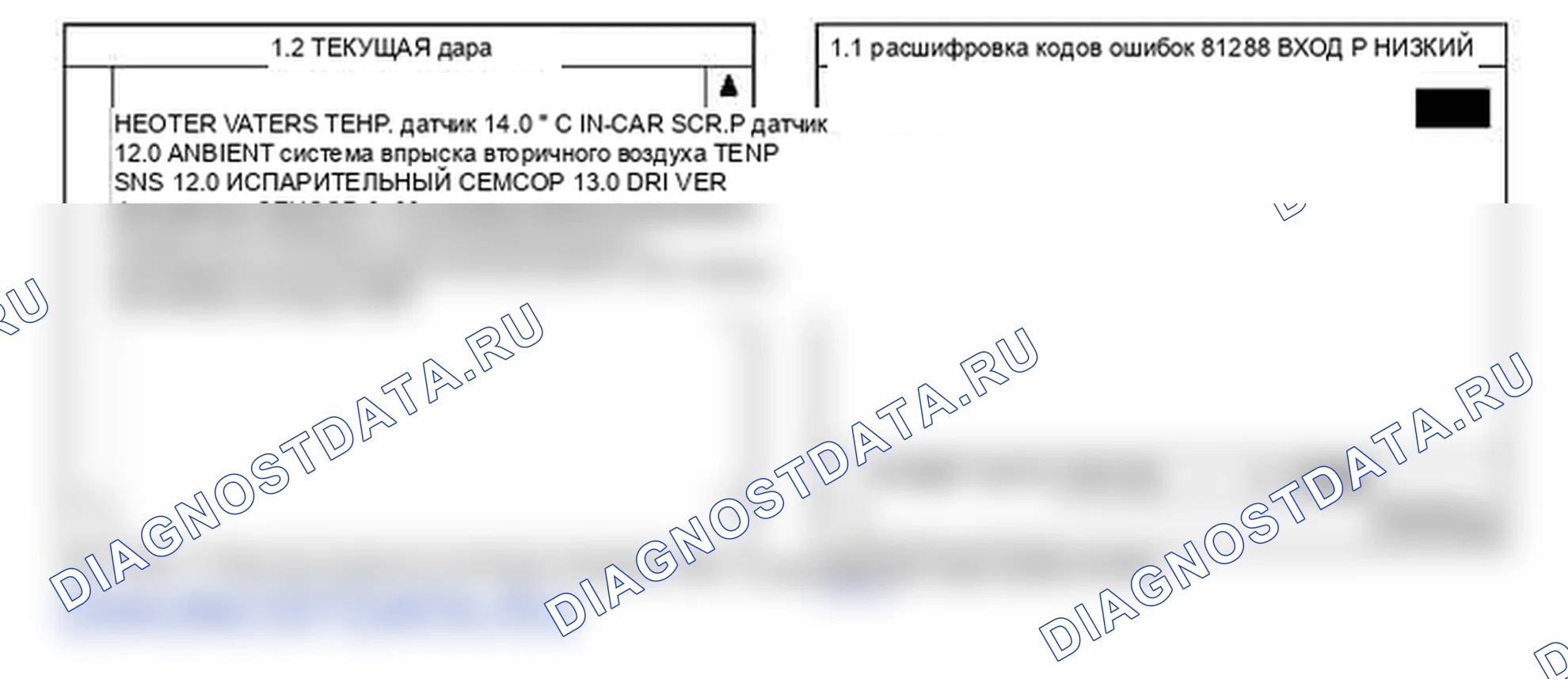 B1208: Потенциометр впуска открыт (низкий уровень). Kia Sorento BL