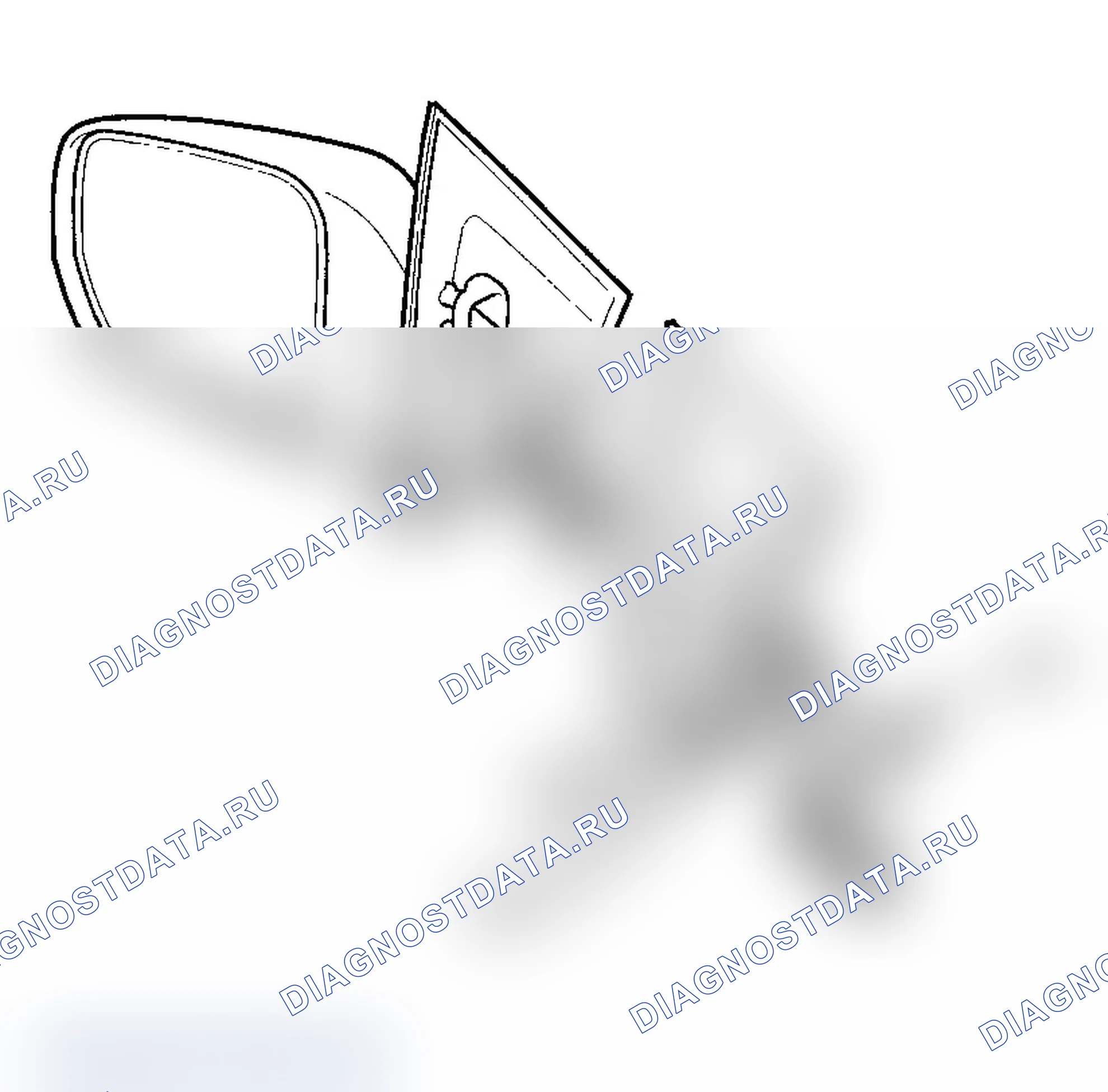 Рис. 24: Замена силового привода зеркала/жгута твитера. Acura MDX I