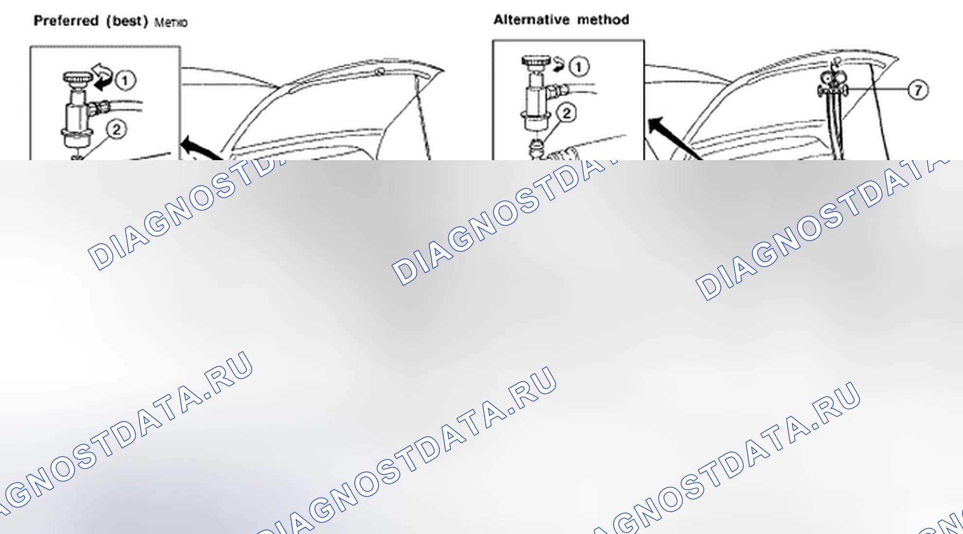 Рис. 132: Система откачки и заправка хладагента. Honda S660 I