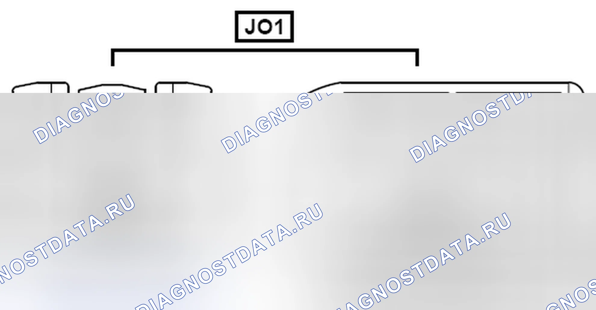 Рис. 768: Вид с торца линейного соединителя (JO1). Toyota Camry XV40 рестайлинг