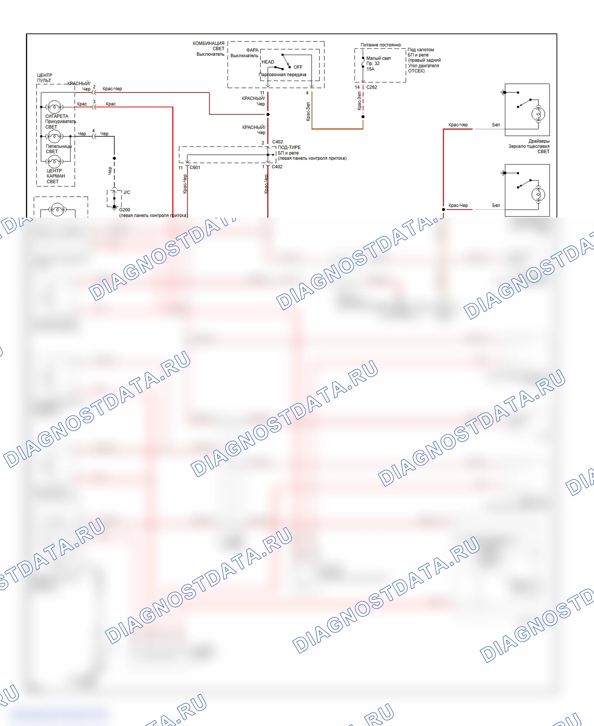Instrument Illumination Circuit. Honda Odyssey I