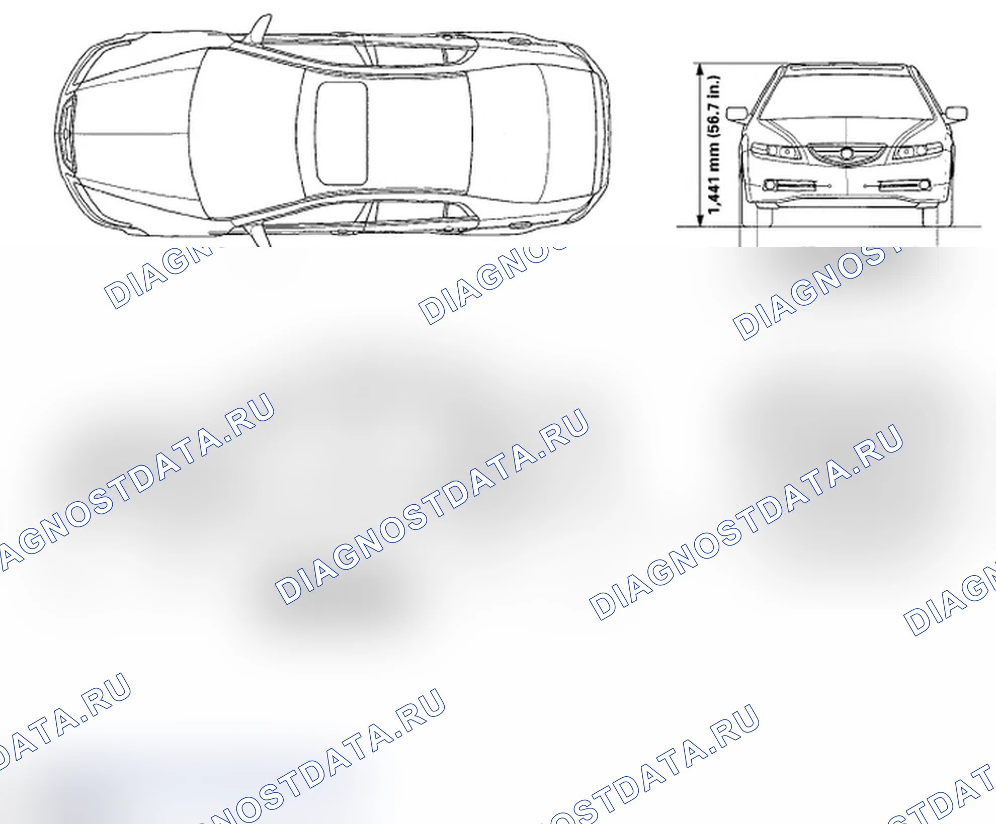 Рис. 2: Характеристики кузова. Acura TL III рестайлинг