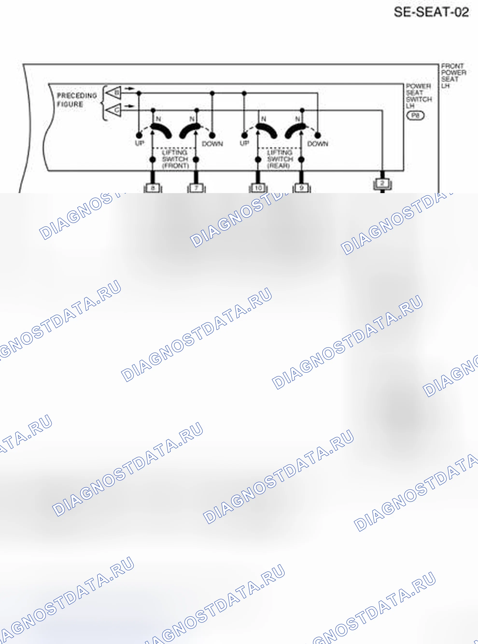 Рис. 28: электросхема - SE-Сиденье-02. Nissan Frontier D40