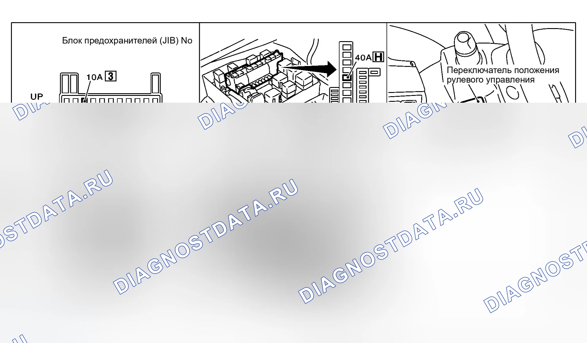 Рис. 1: Расположение компонентов. Infiniti M45 II