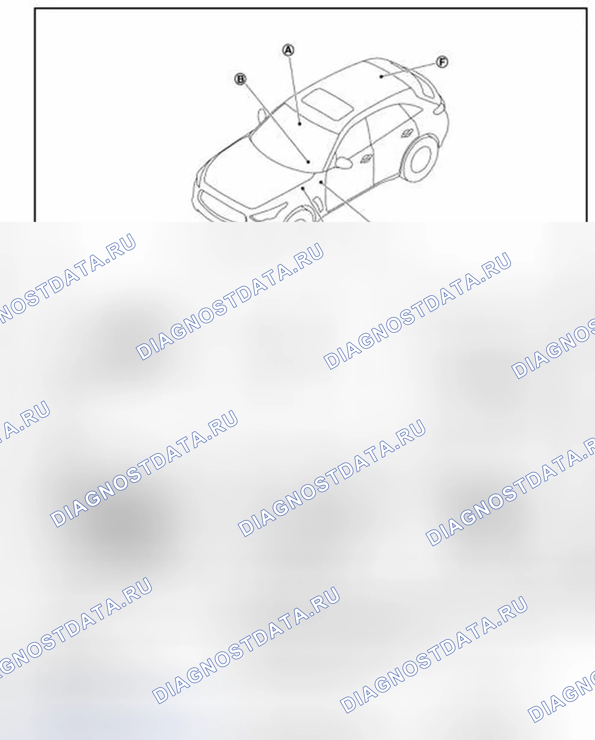 Рис. 77: Расположение компонентов. Infiniti FX35 II рестайлинг