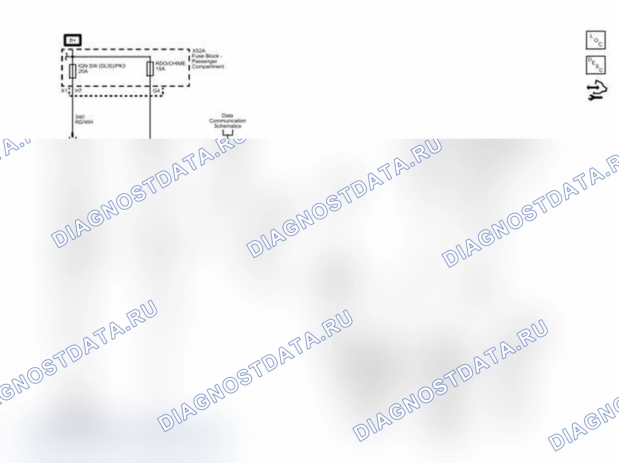 Рис. 6: Схемы проводки звуковых предупреждений. Chevrolet Express G1500 