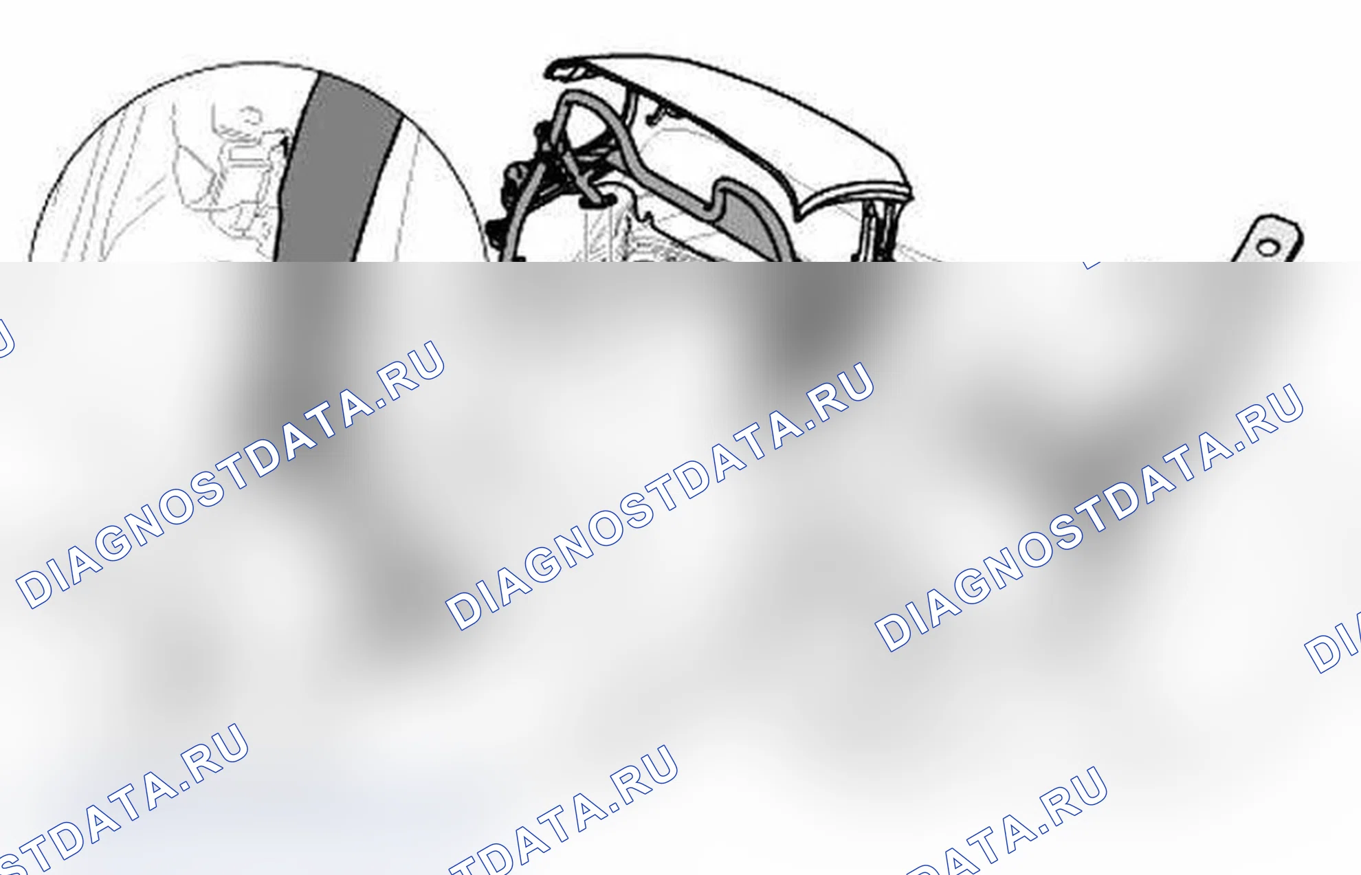 Рис. 24: Регулировка перекладины. Porsche Boxster S 986