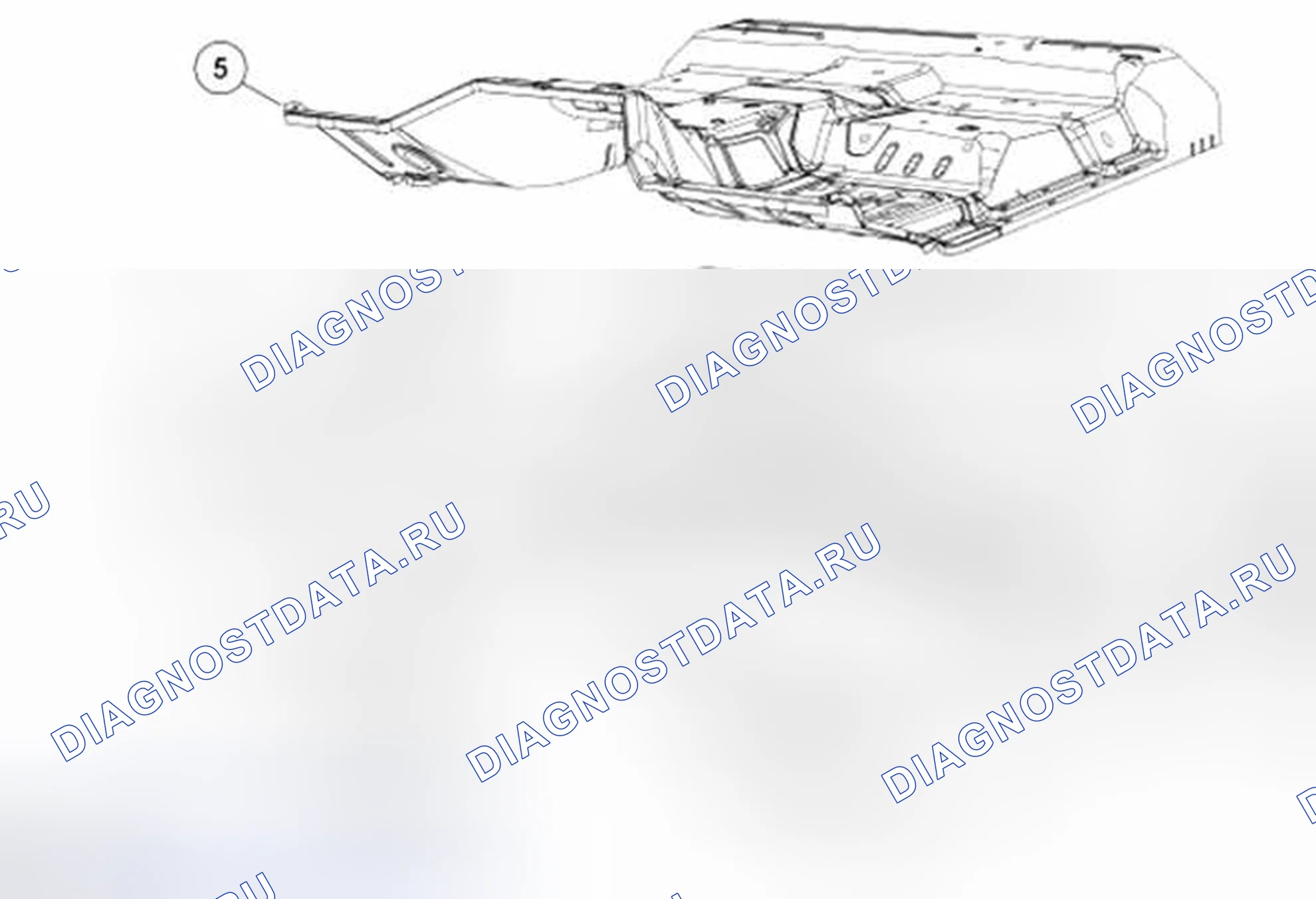 Рис. 136: Нижняя часть кузова - обычная кабина. Ford Pickup F250 Super Duty II
