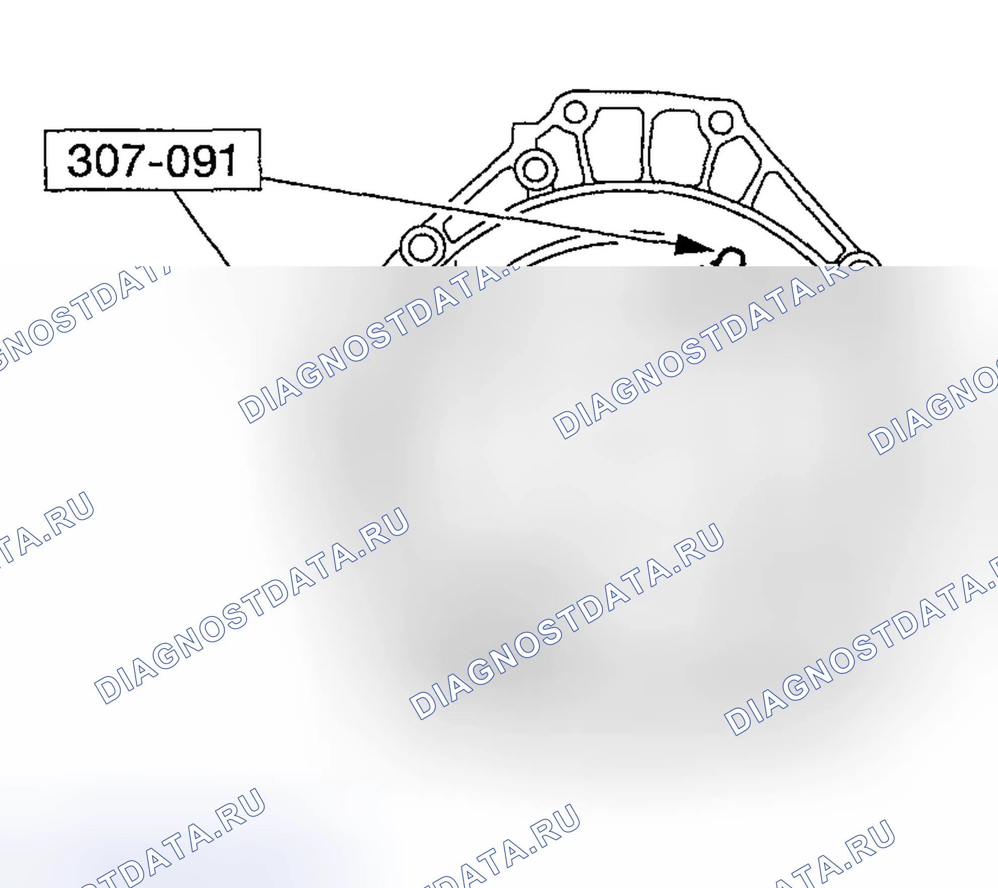 Рис. 404: Пункт 1: Разборка гидротрансформатора Примечание. Hyundai Nexo I