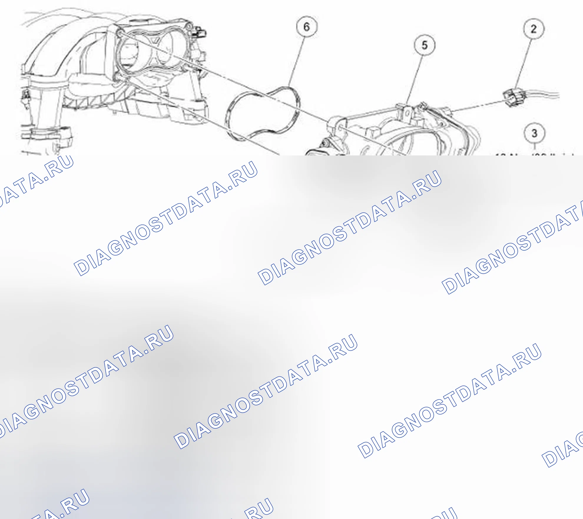 Рис. 6: Корпус дроссельной заслонки. Ford Mustang V