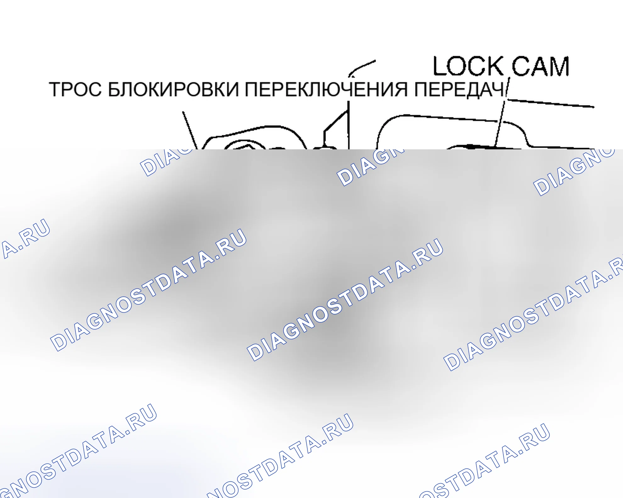 Рис. 536: > > УСТАНОВКА < < ТРОСА БЛОКИРОВКИ ПЕРЕКЛЮЧЕНИЯ ПЕРЕДАЧ (СО СТОРОНЫ РЫЧАГА СЕЛЕКТОРА). Honda Edix I