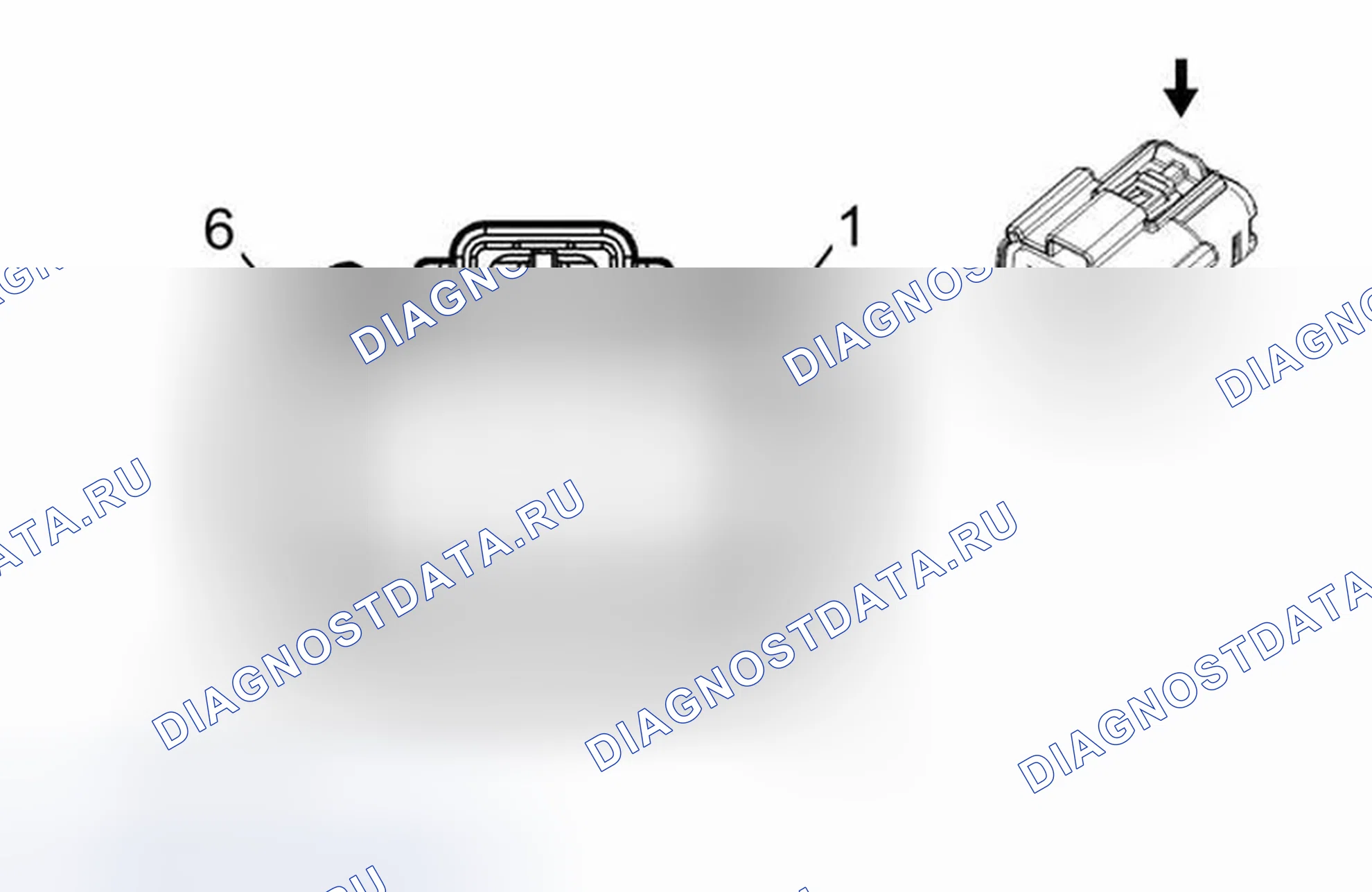 Рис. 291: жгут передней лампы X110 к жгуту левой фары (TR6 без T4f). Cadillac ATS I
