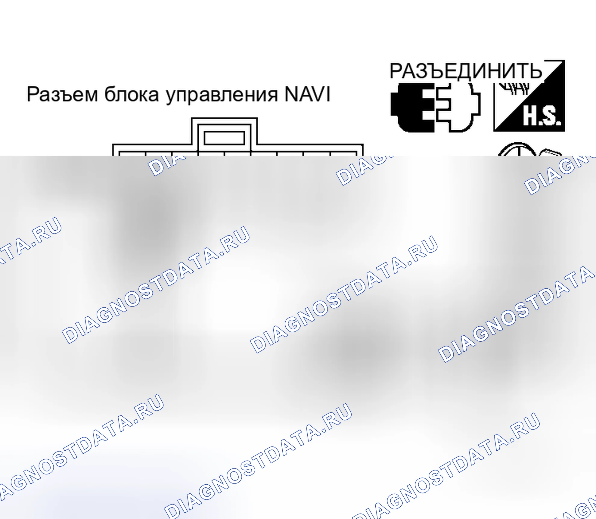 Рис. 26: Проверка цепи питания и массы для блока управления NAVI. Honda Mobilio Spike I