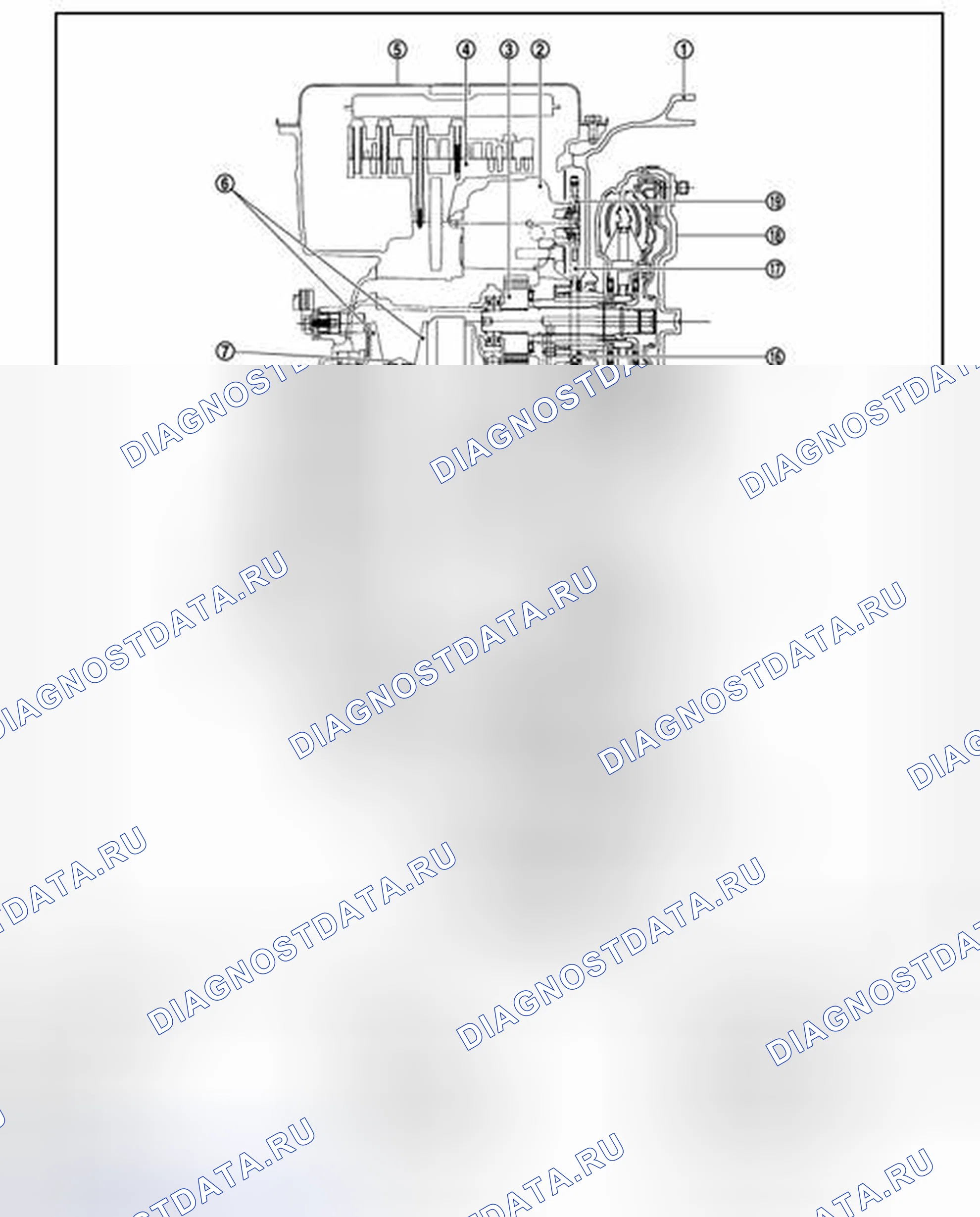 Рис. 1: трансмиссия: поперечное сечение. Nissan Sentra B17 рестайлинг