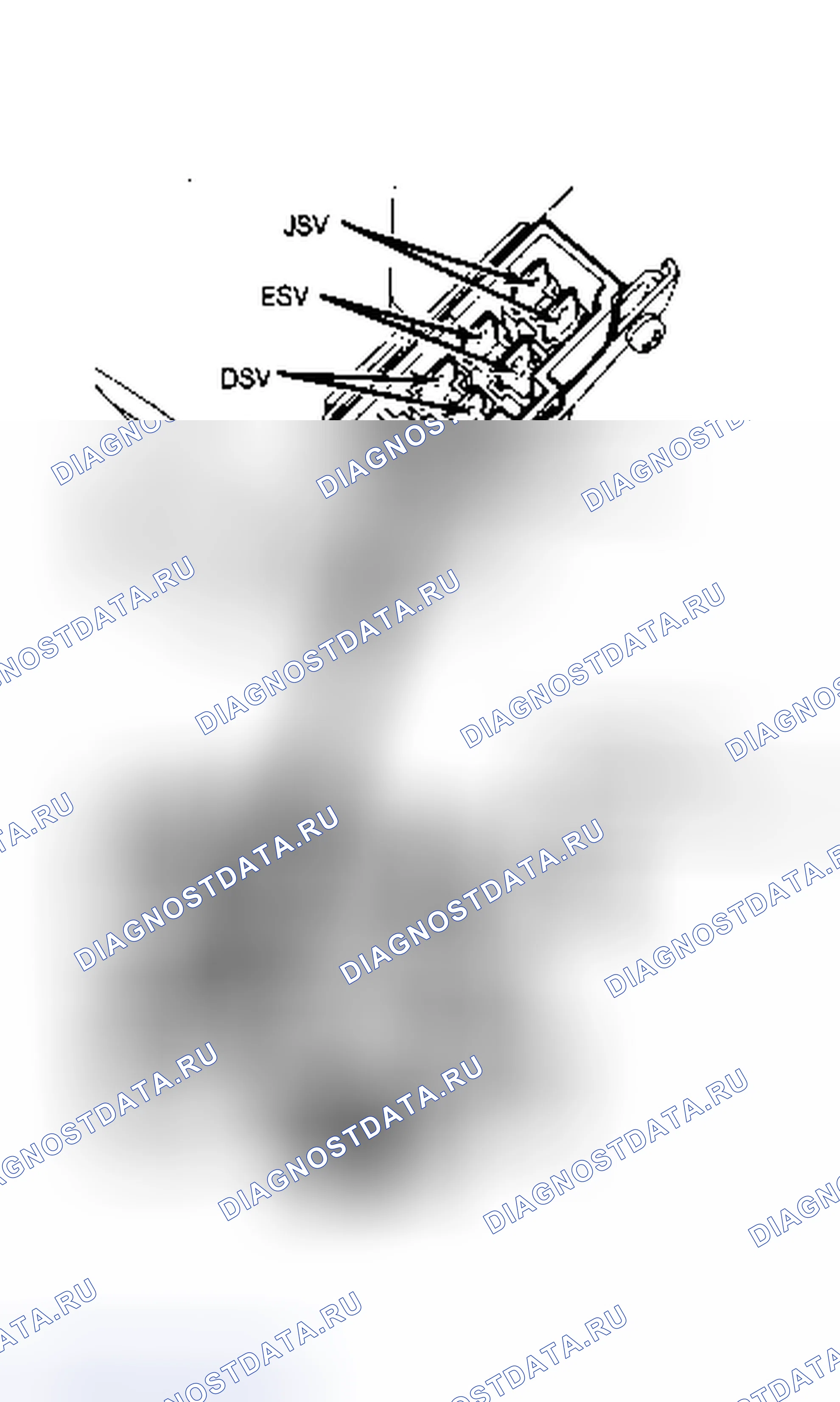 Рис. 18: Разъем электромагнитного клапана. Hyundai Excel I
