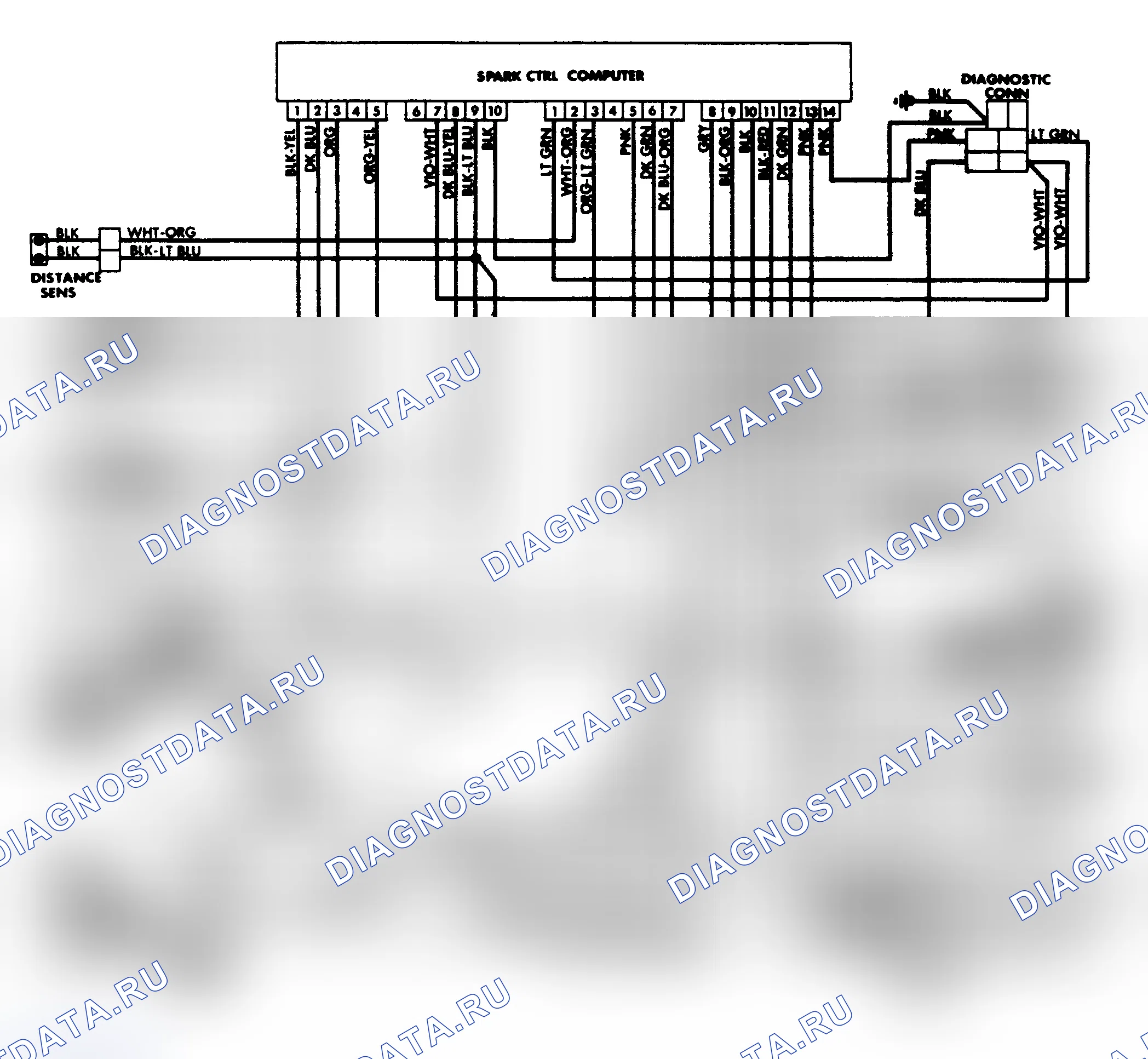 Рис. 327: Схема подключения системы Dakota RWD 2.2L EFC. Dodge Grand Caravan I