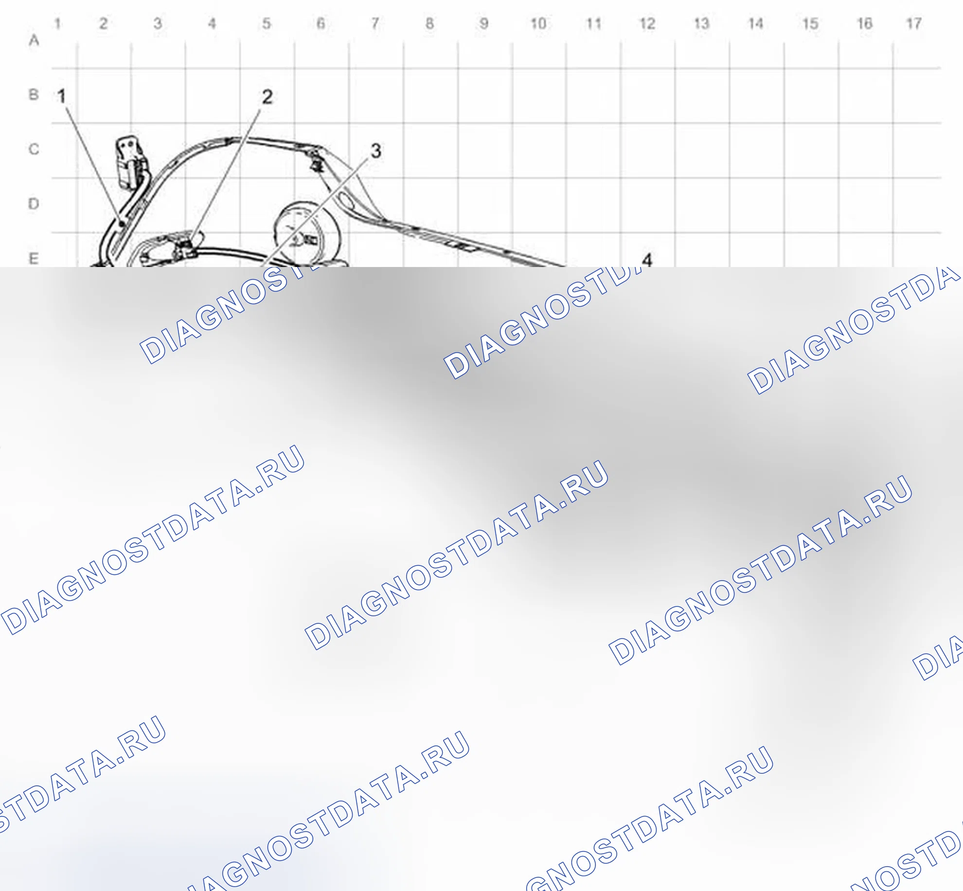 Рис. 42: Прокладка кабеля для прицепа и задней боковой лампы-маркера. Chevrolet Captiva I рестайлинг 2