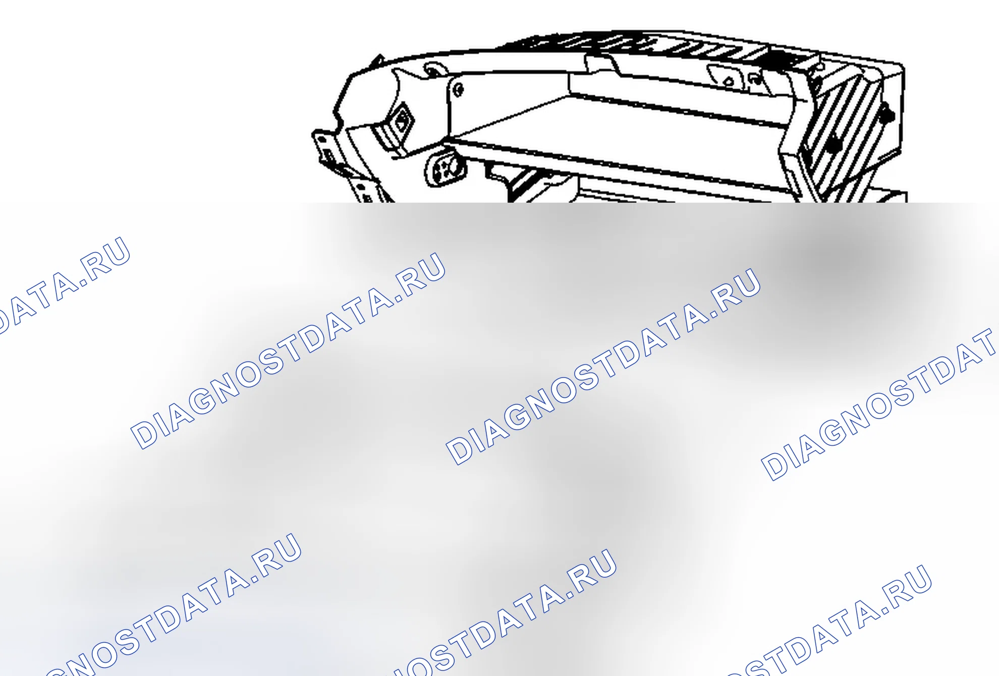 Рис. 70: Замена двери отсека приборной панели. Cadillac SRX II