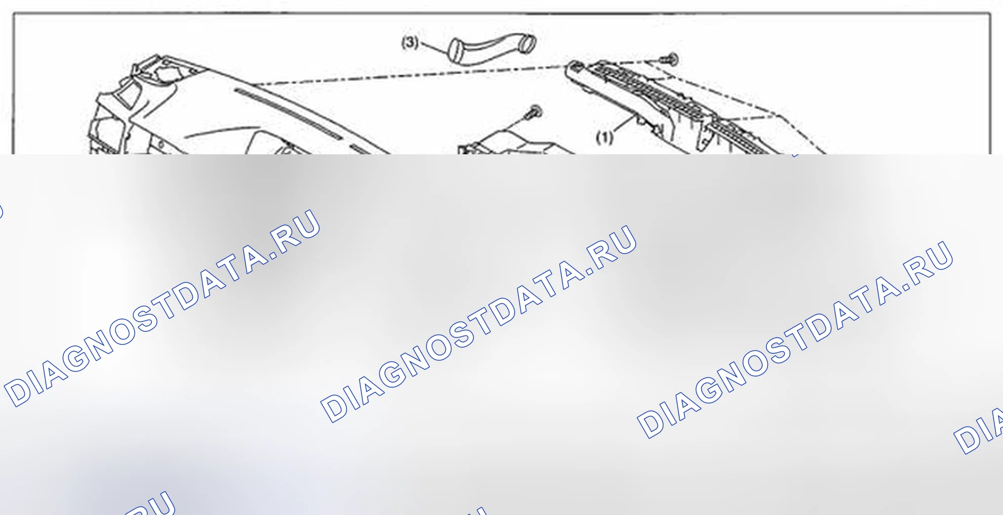 Рис. 71: ВОЗДУХОВОД НАГРЕВАТЕЛЯ. Subaru Outback BR
