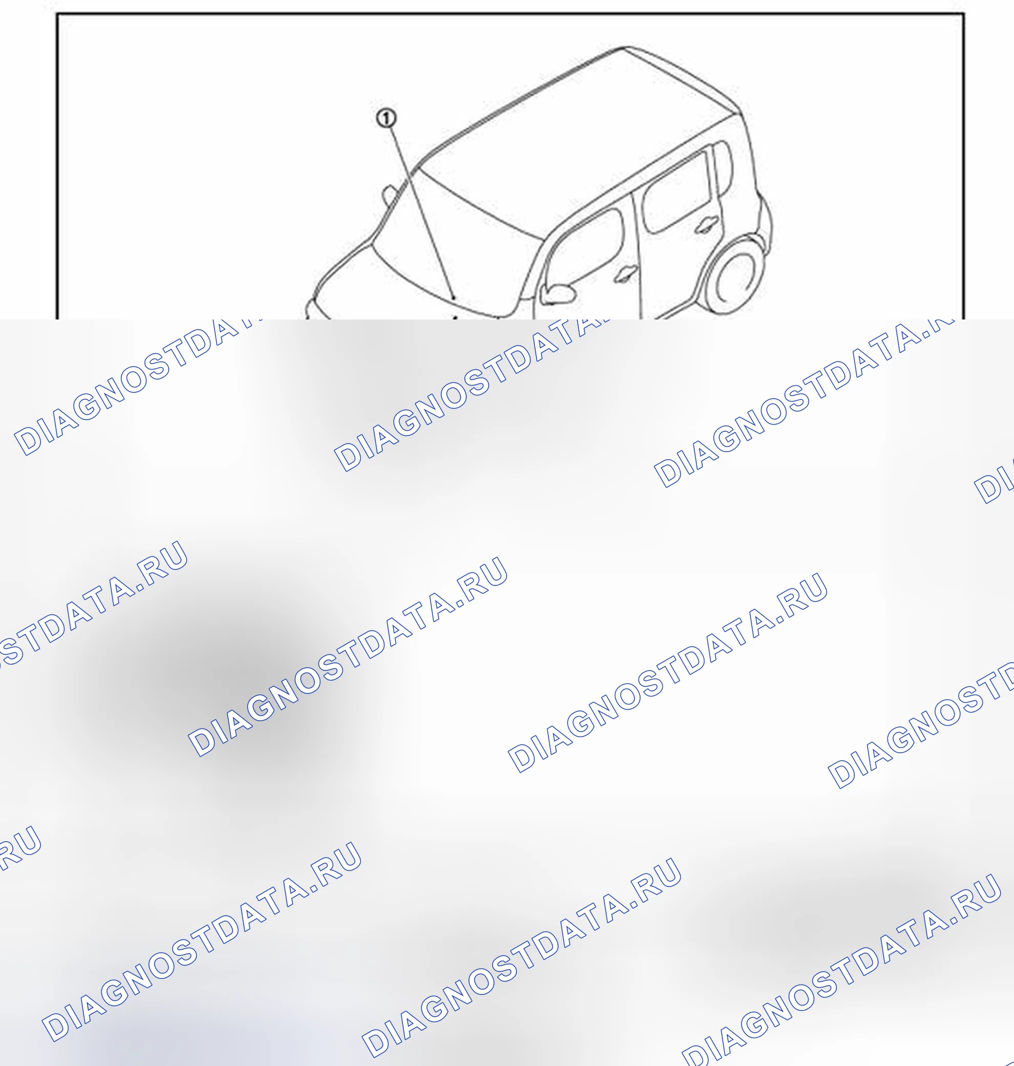 Рис. 135: Расположение компонентов. Nissan Cube III