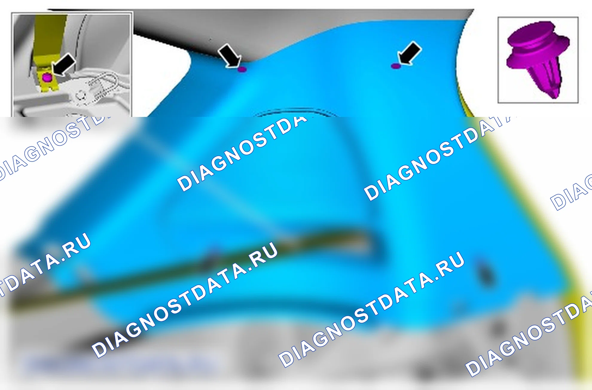 Как снять и установить панель отделки стойки 'D'. Ford Grand C-MAX II