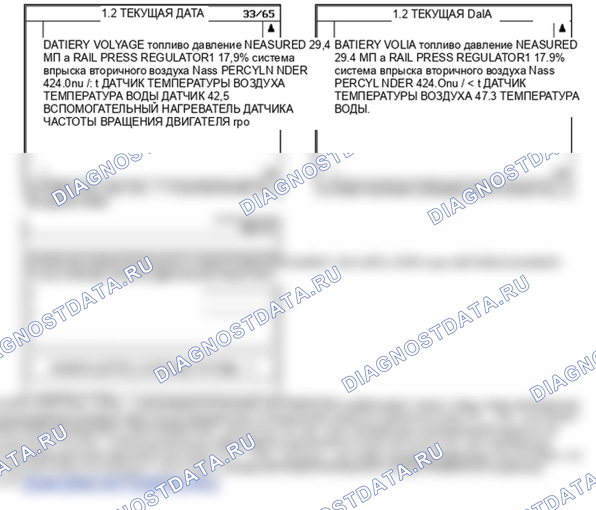 Данные диагностического сканера — P1634. Hyundai Santa Fe CM