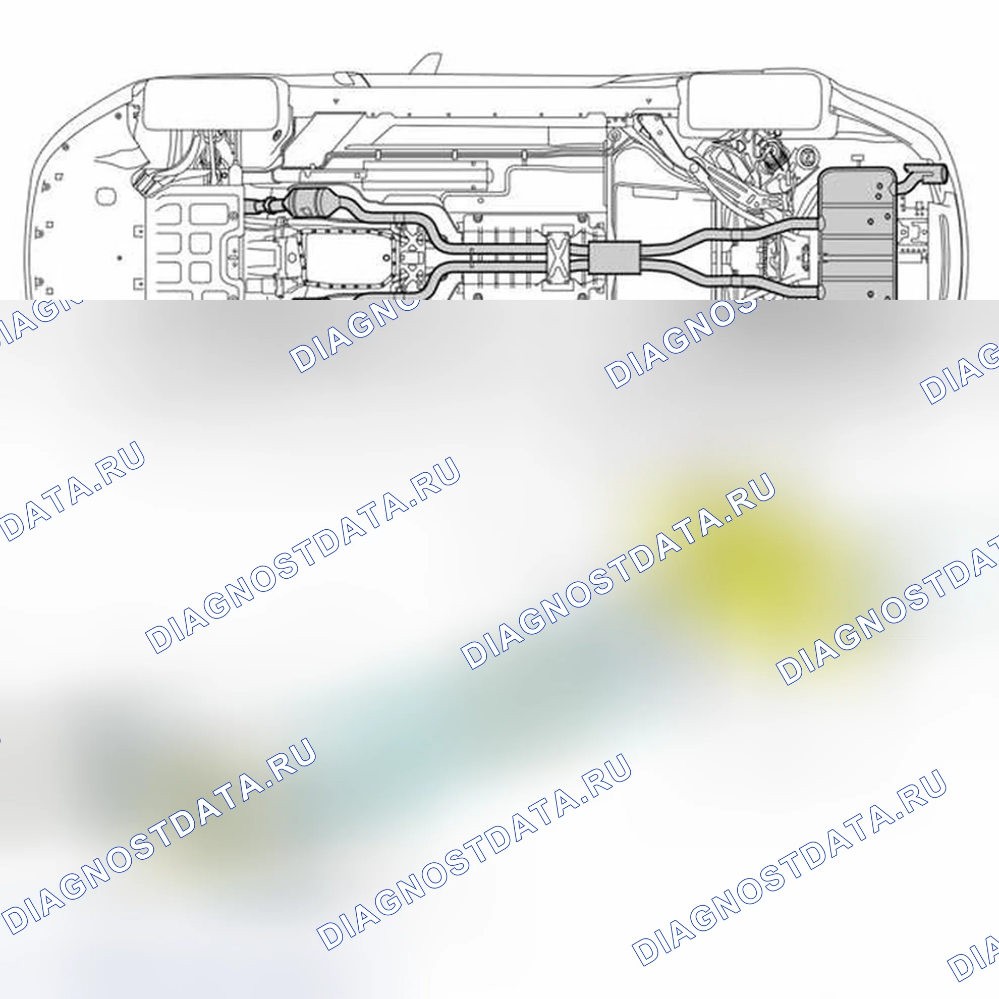 Рис. 1: РАСПОЛОЖЕНИЕ КОМПОНЕНТОВ. Jaguar XKR II