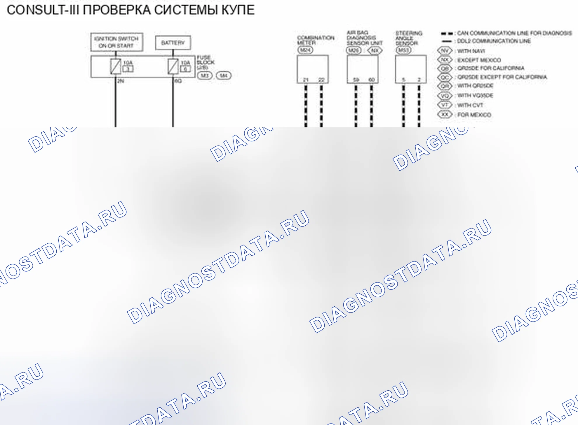 Рис. 12: электросхема - купе. Nissan Altima L32 рестайлинг