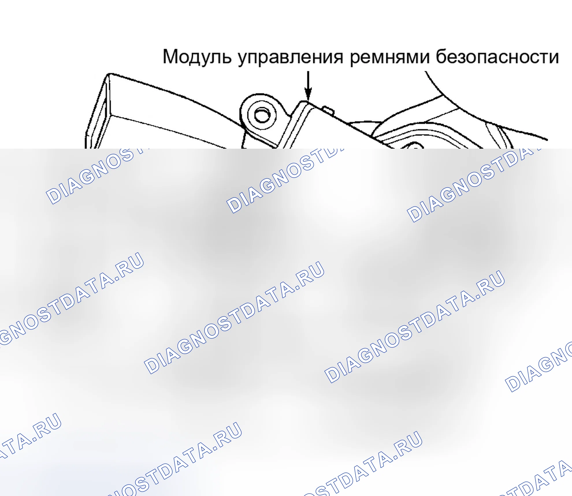 Рис. 21: Модуль управления ремнями безопасности. Chrysler Cirrus I