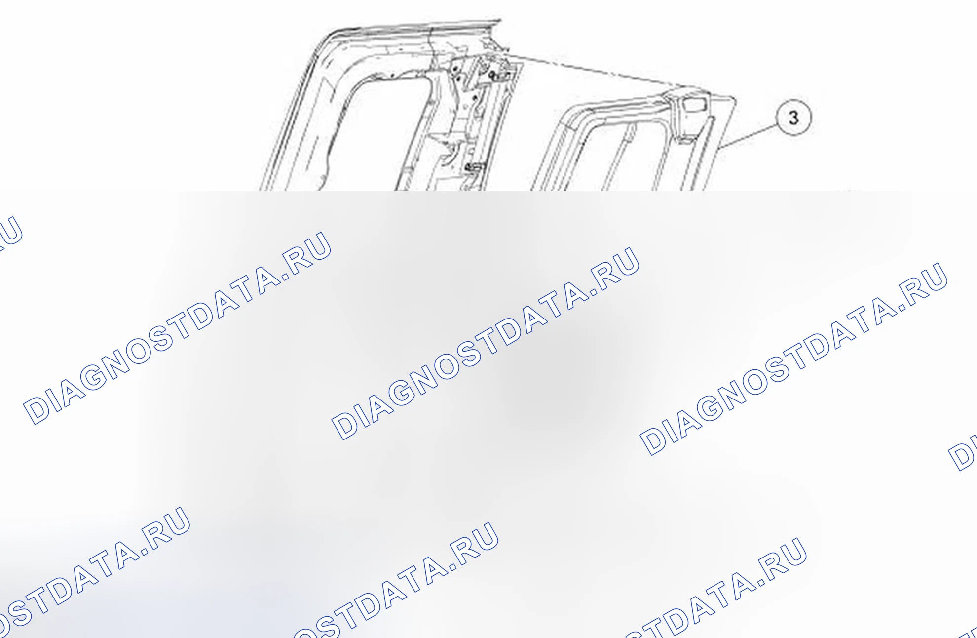 Рис. 32: Панель отделки дверей - задняя часть. Ford Ranger II