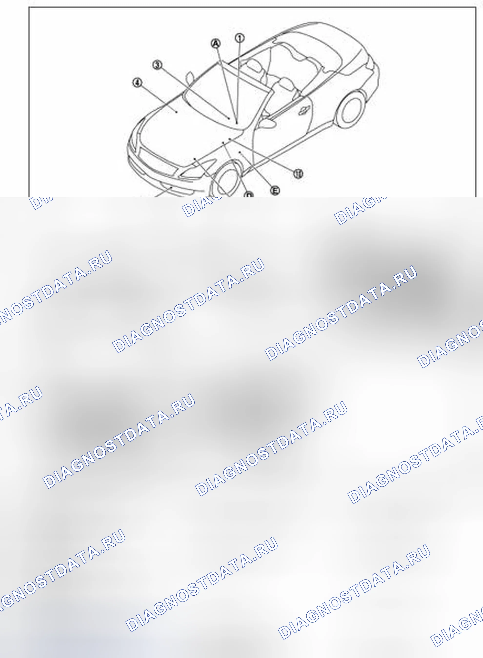 Рис. 40: Расположение компонентов. Infiniti G37 IV рестайлинг