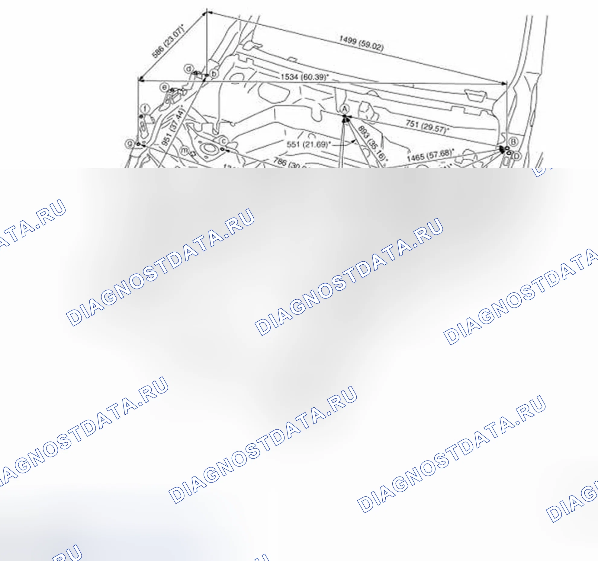 Рис. 218: ИЗМЕРЕНИЕ. Infiniti QX50 I