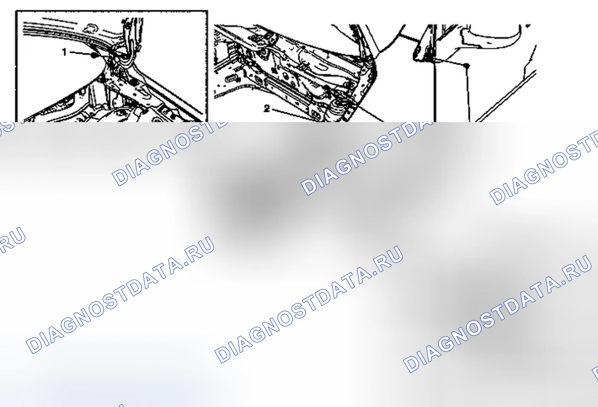 Рис. 24: Замена переднего крыла. Chevrolet Spark M300