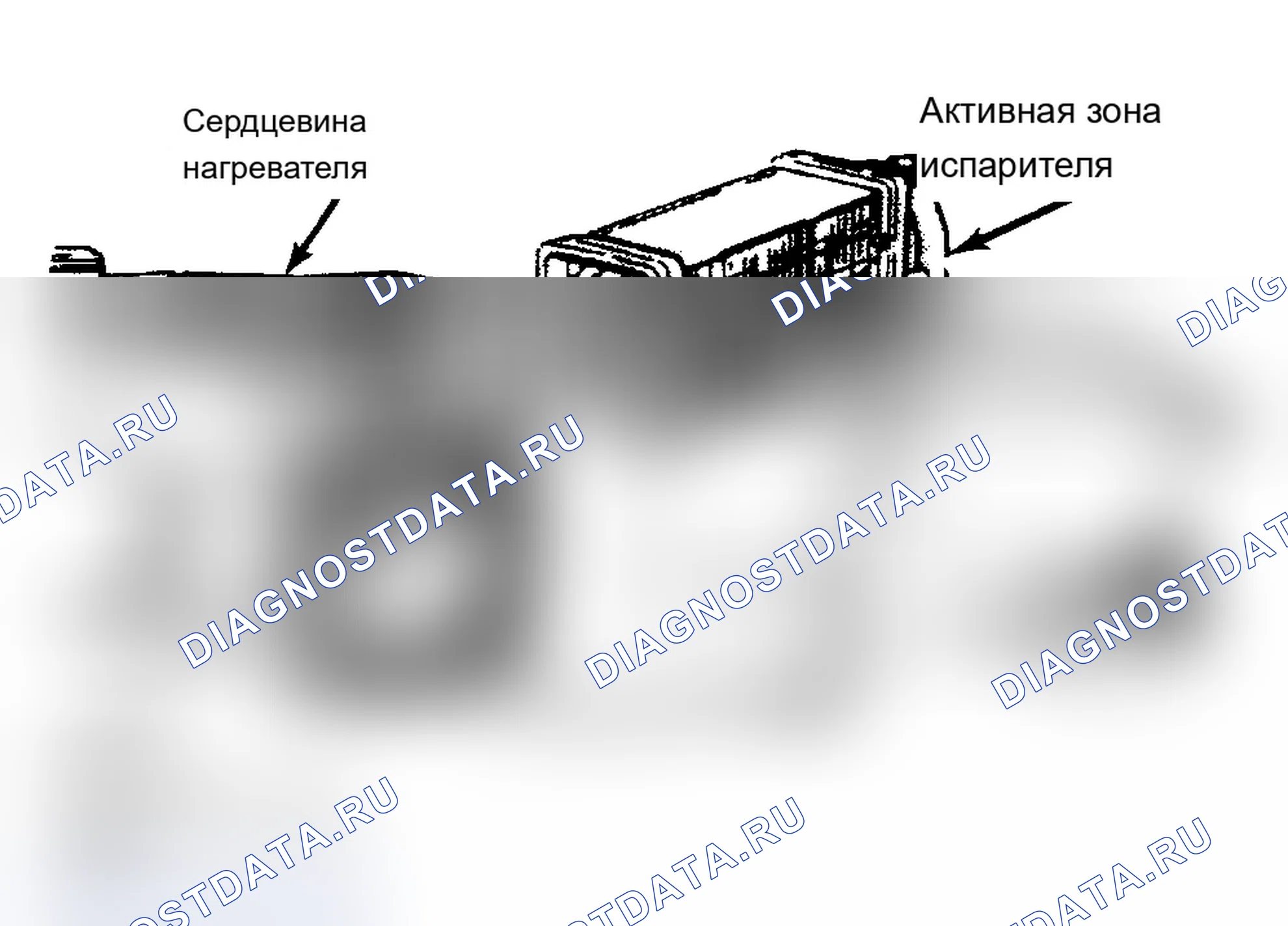 Рис. 2: Удаление ядер нагревателя и испарителя. Chrysler New Yorker XII