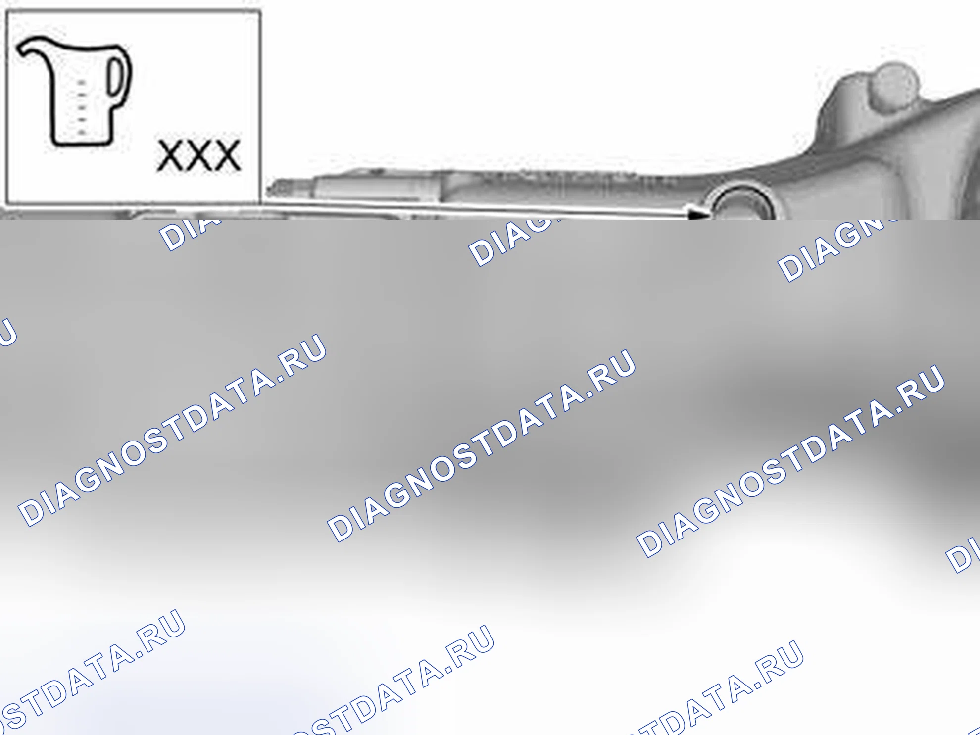 Рис. 283: ПРОВЕРКА УРОВНЯ МАСЛА. Volvo XC90 I рестайлинг