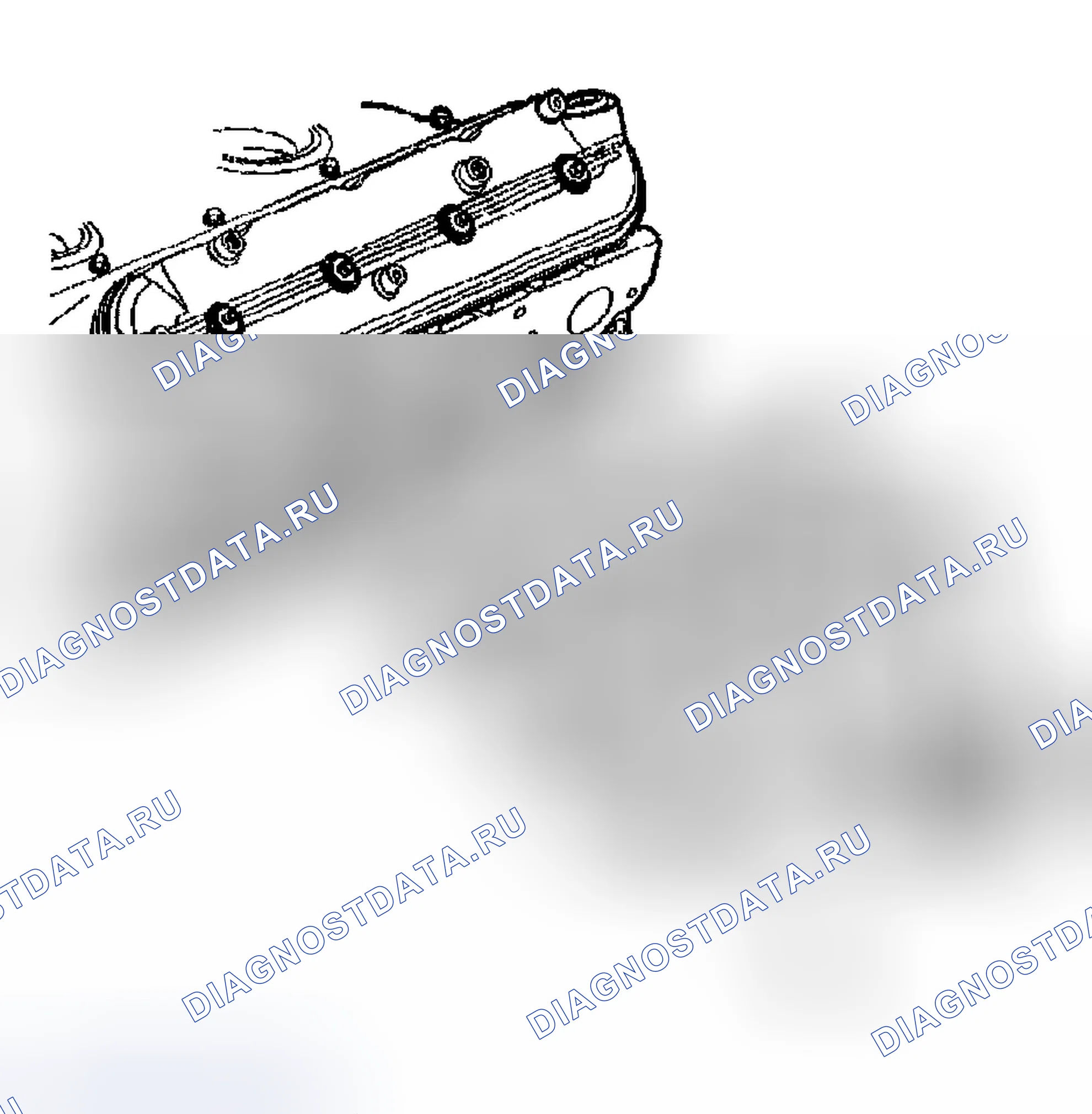 Рис. 1134: Демонтаж выпускного коллектора - слева. Chevrolet Chevy Express H2500 