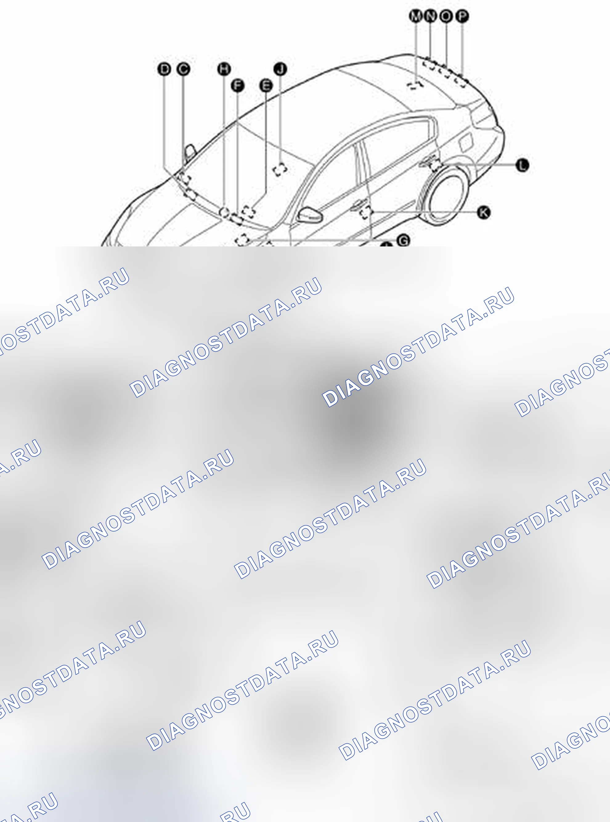 Рис. 770: ИНТЕЛЛЕКТУАЛЬНЫЙ КЛЮЧ: расположение компонентов. Nissan Altima L32 рестайлинг
