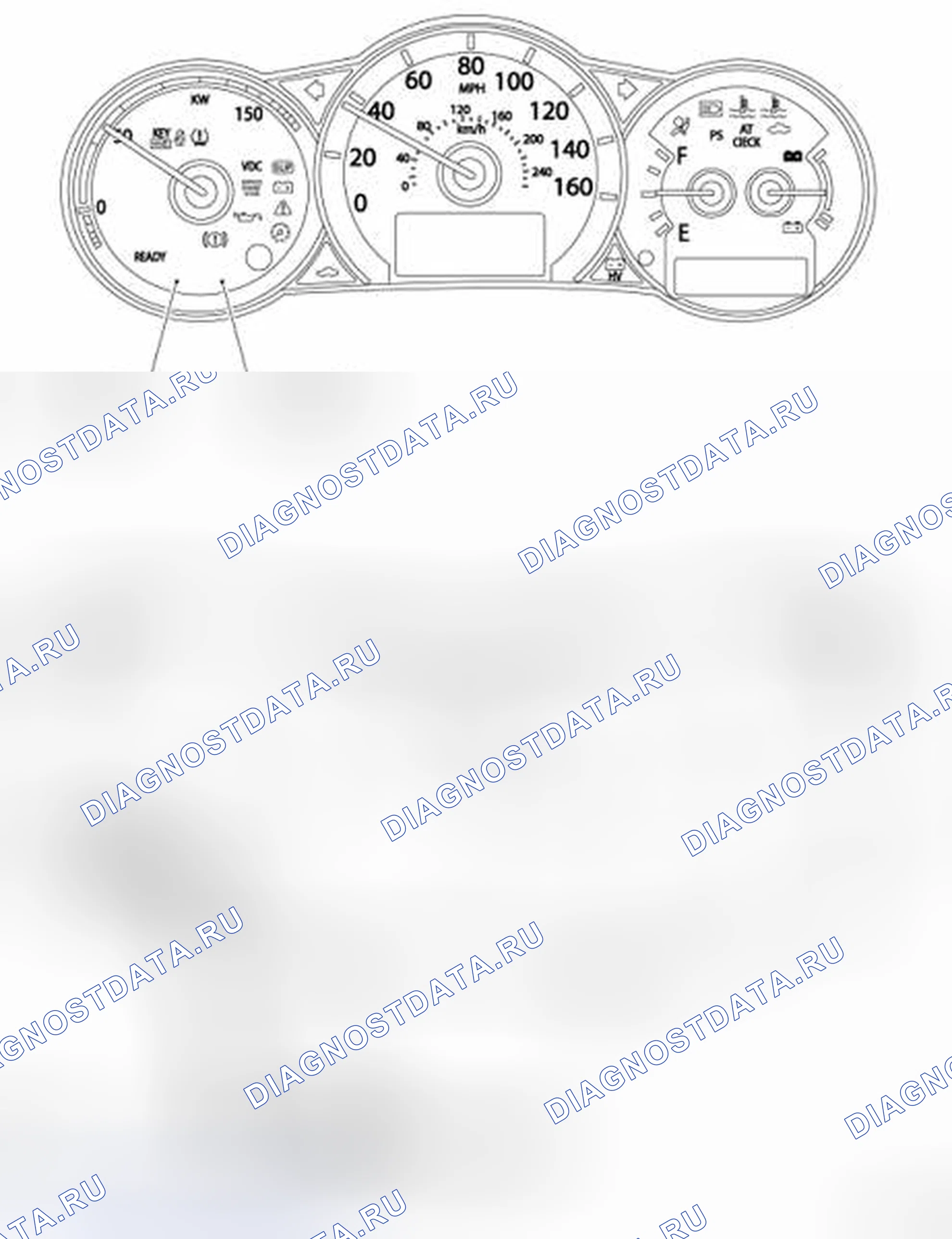 Рис. 114: СИСТЕМА ИЗМЕРИТЕЛЯ: Устройство комбинированного измерителя. Nissan Altima L32