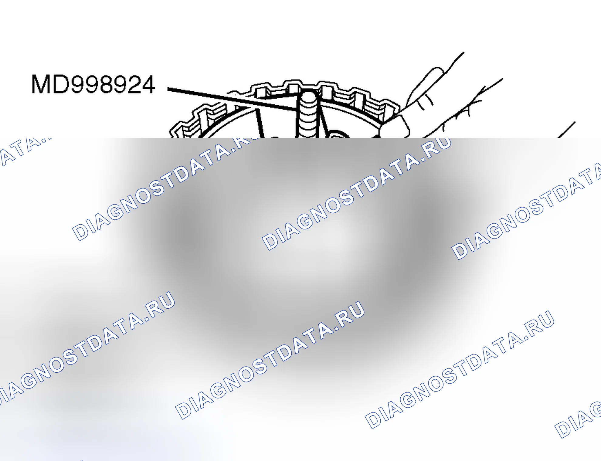 Рис. 15: > > E < < УСТАНОВКА СТОПОРНОГО КОЛЬЦА. Mitsubishi Galant IX рестайлинг