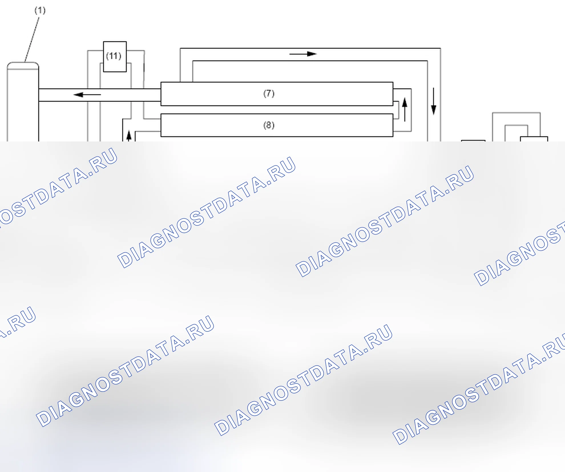 Рис. 113: Контуры охлаждения. Subaru Legacy BM/BR