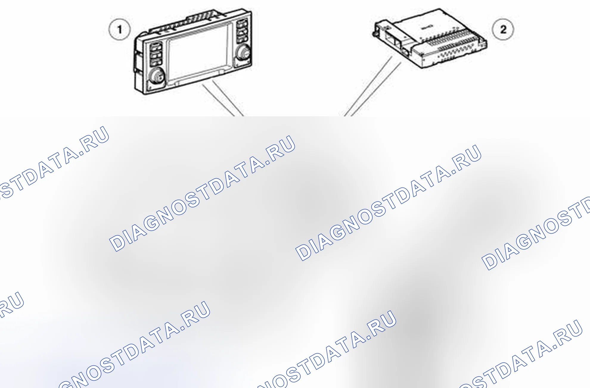 Рис. 43: VENTURECAM - РАСПОЛОЖЕНИЕ КОМПОНЕНТОВ. Land Rover Range Rover L322