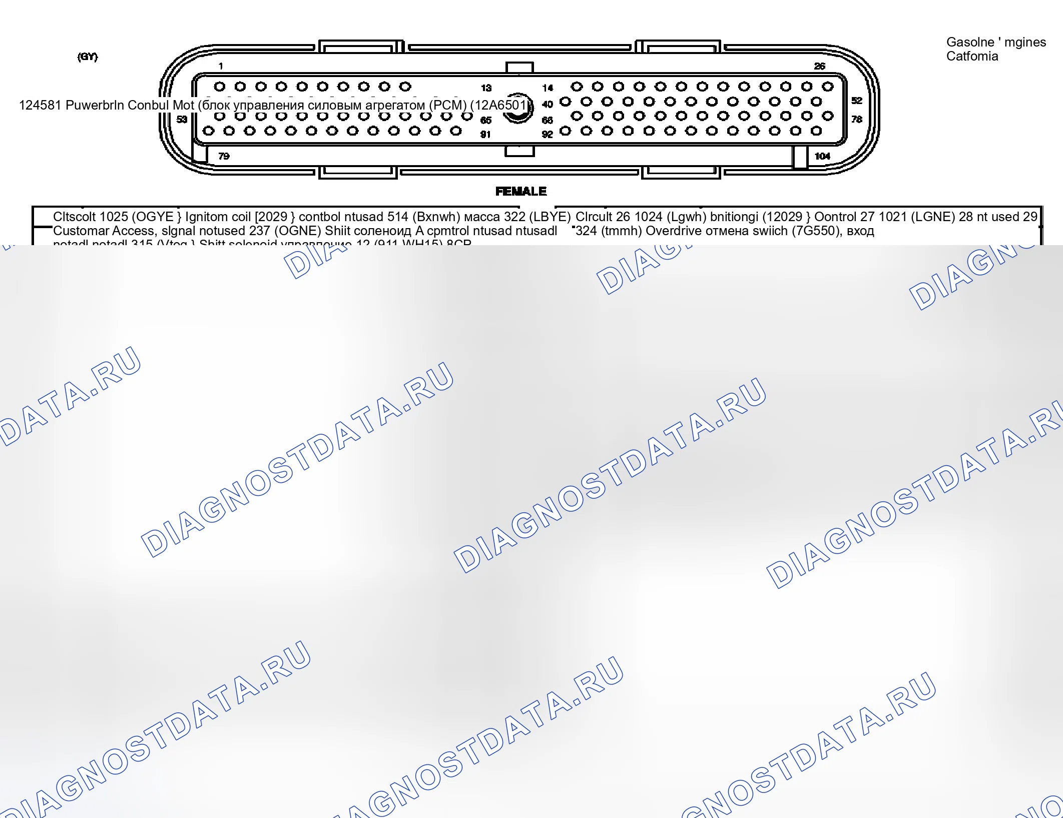 Рис. 46: Идентификация разъема C175. Ford Pickup F150 