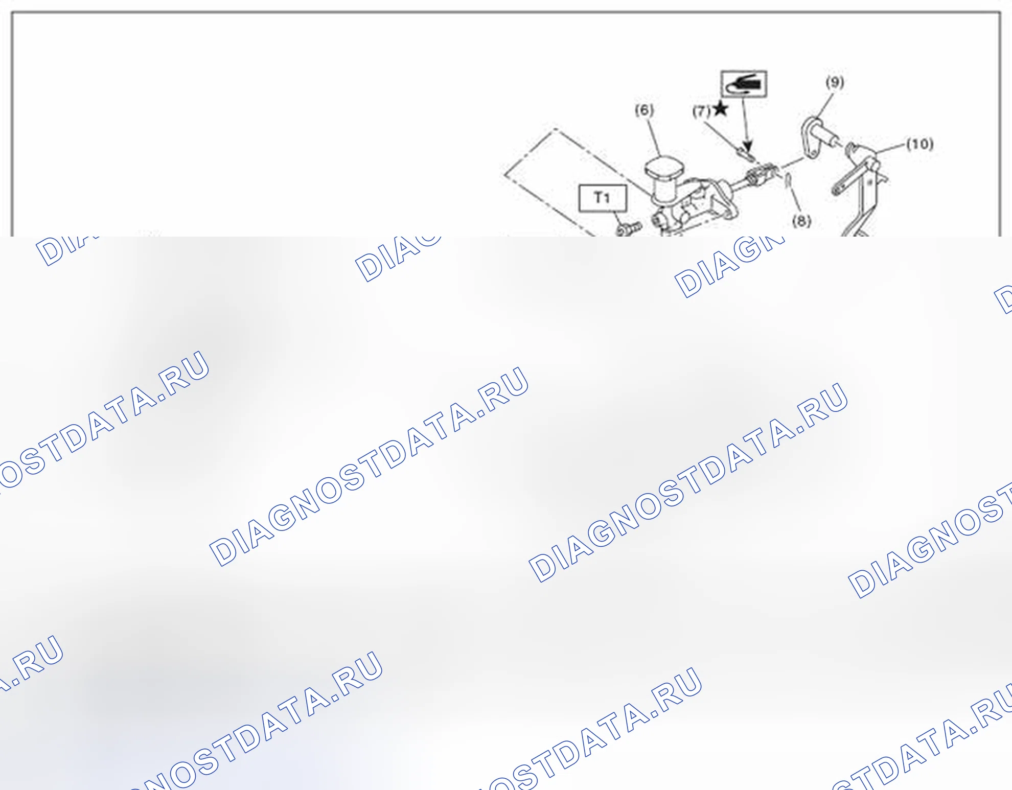 Рис. 82: ТРУБА СЦЕПЛЕНИЯ И ШЛАНГ. Subaru Impreza GK